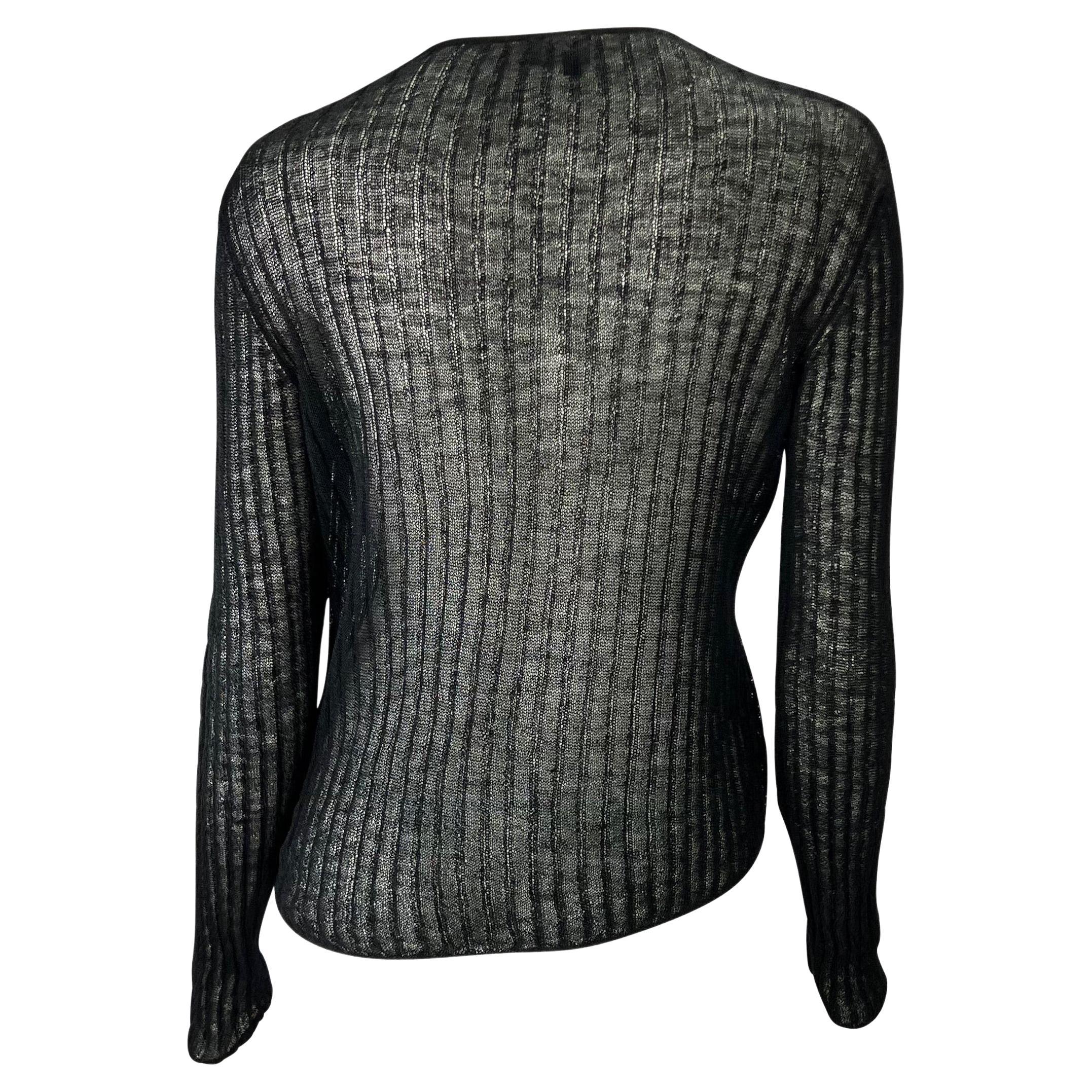 sheer black cardigan
