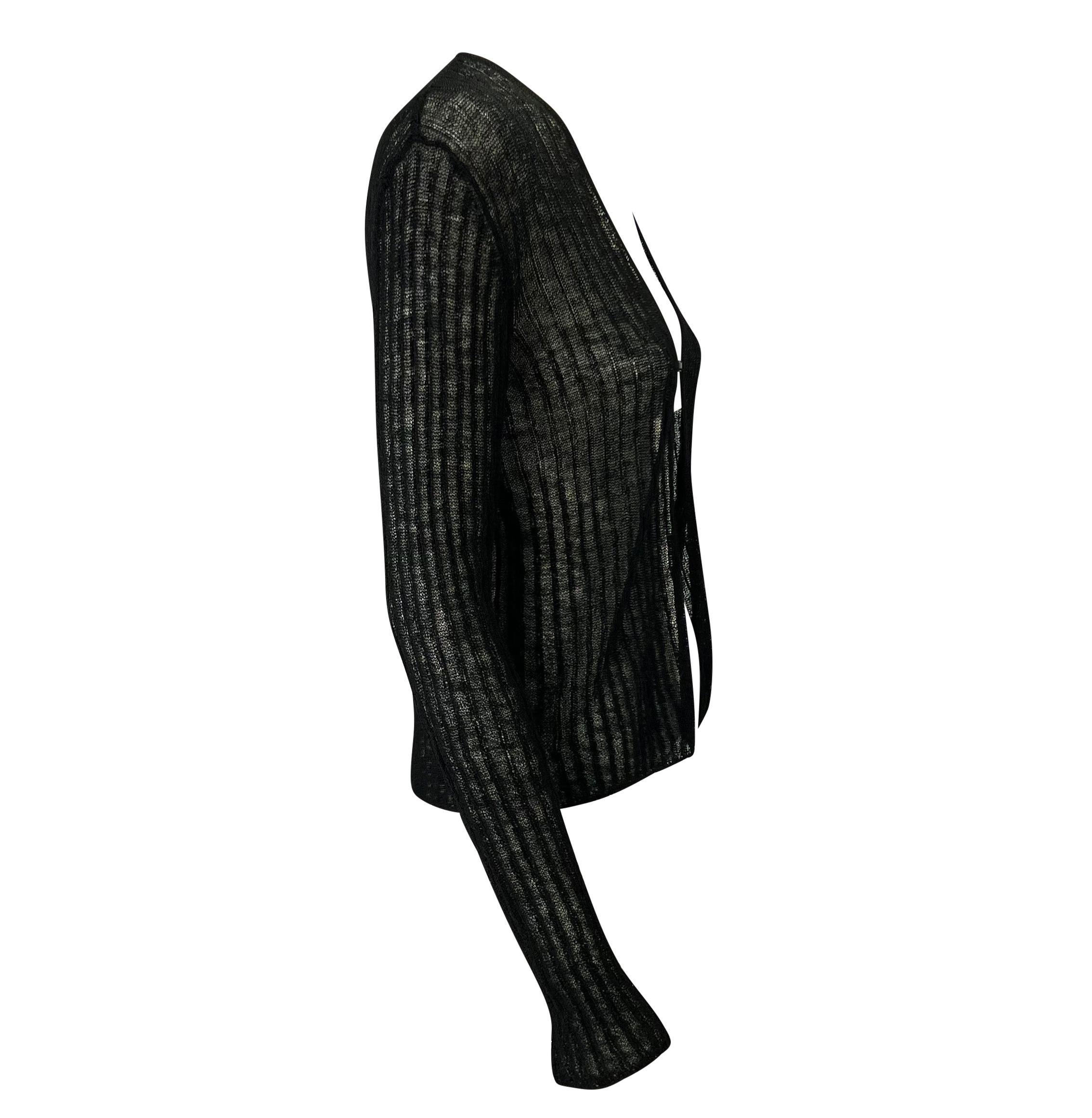 black sheer sweater