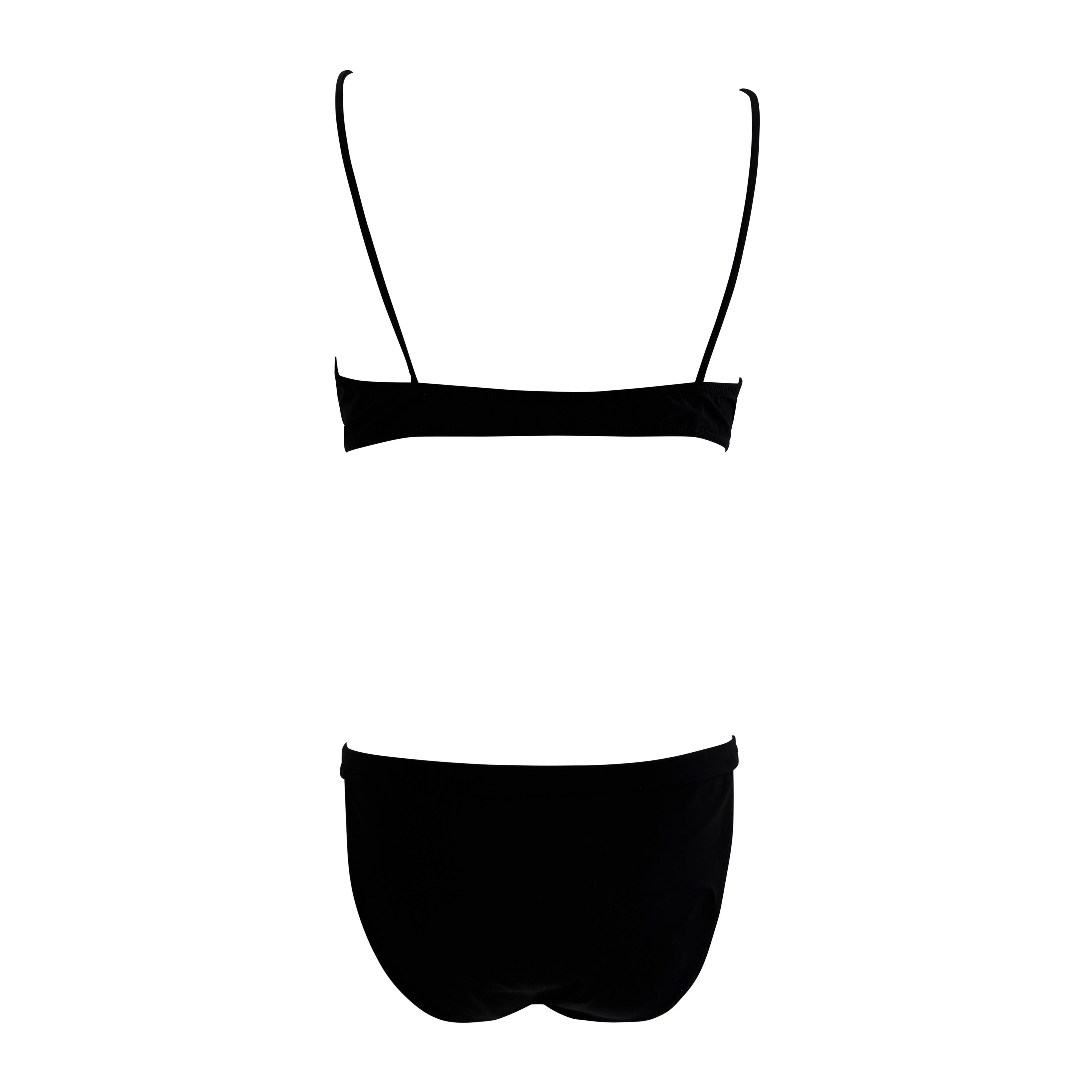 Traje de baño Gucci by Tom Ford de finales de los 90 negro con cinturón elástico y hebilla con logotipo en Excelente estado para la venta en West Hollywood, CA