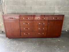 Credenza moderna hollywoodiana della fine degli anni Novanta con elementi in pelle di Ralph Lauren at Home