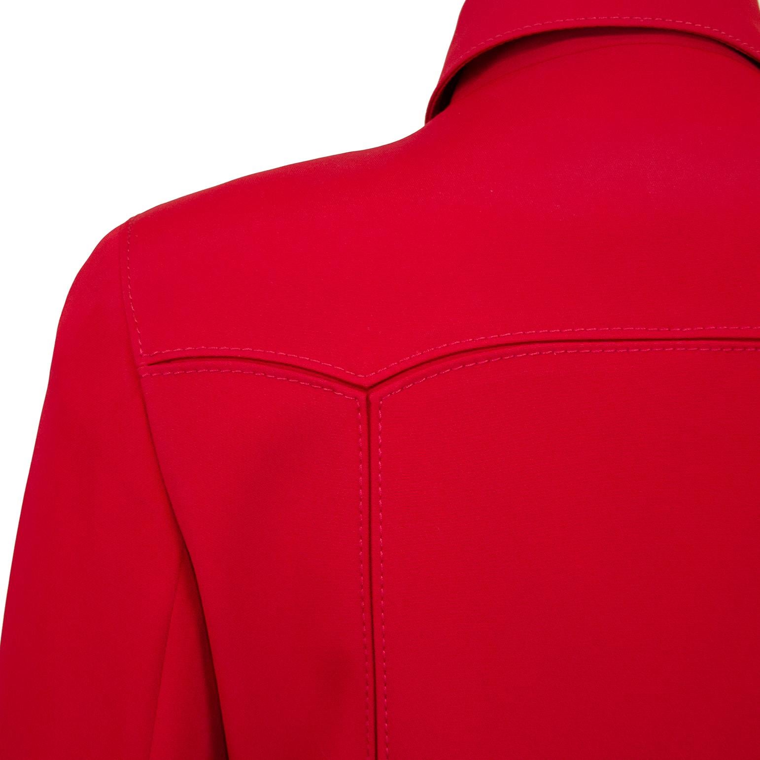 Late 1990s Prada Red Suit with Belt 3