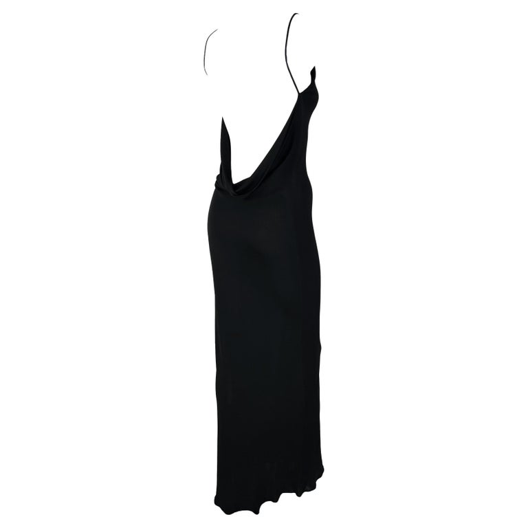 navy blue dress for baby girl Louisa Long Sleeve Slinky Maxi Dress - Black main image 0