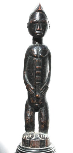 Stammes Baule männliche Figur des späten 19. Jahrhunderts mit zeitgenössischer Bergafrikanischer Kunst