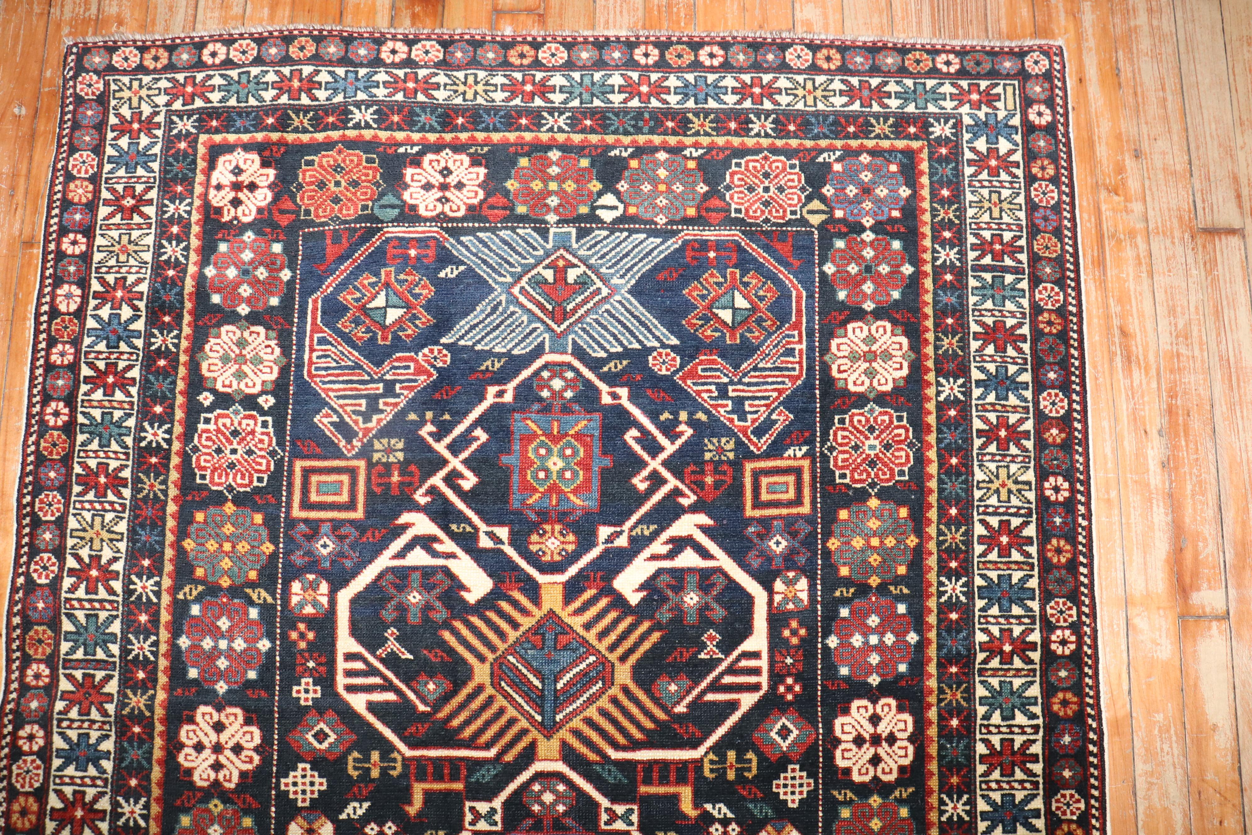 Late 19h Century Caucasian Shirvan Rug For Sale 2