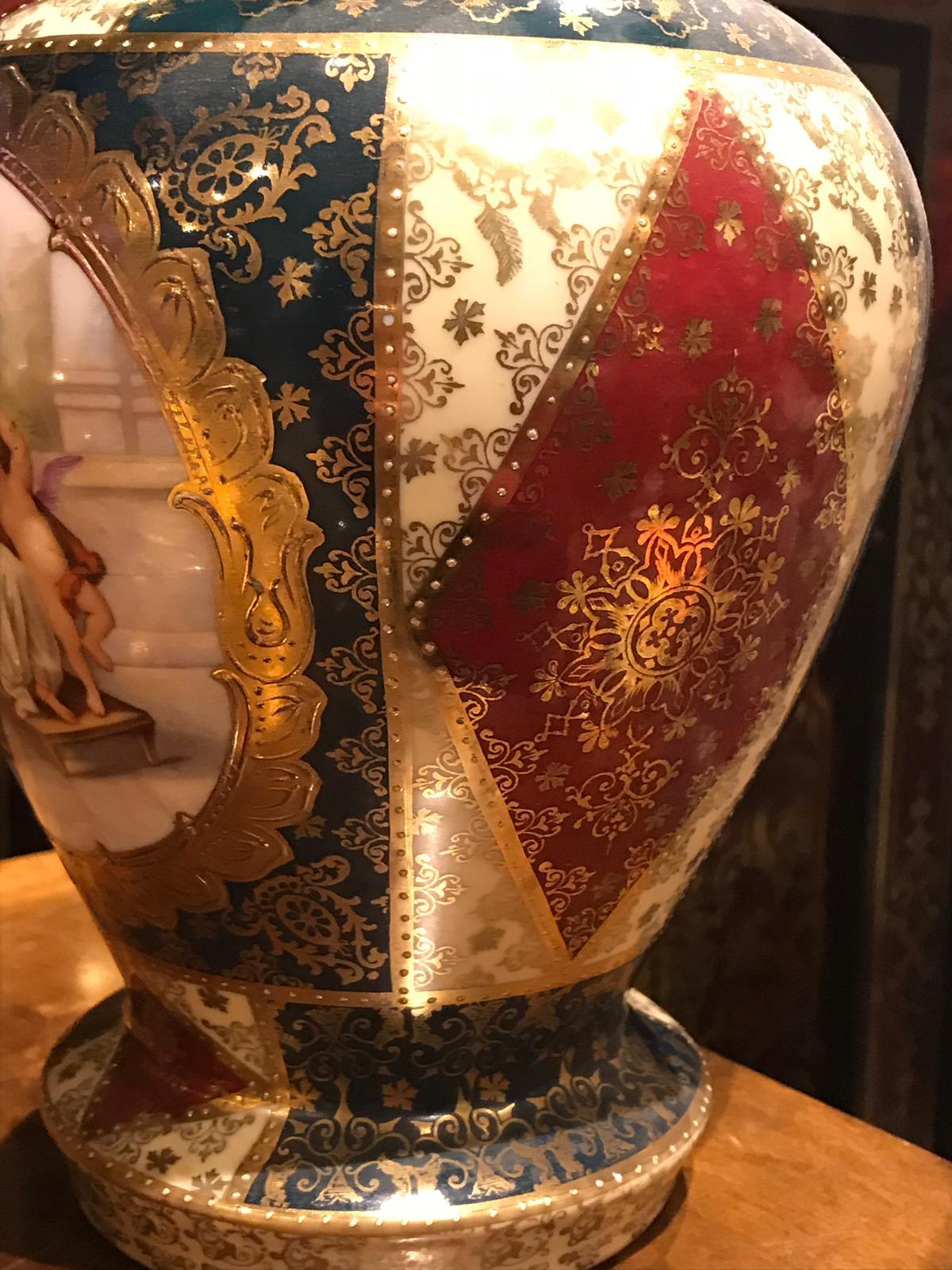 19th Century Late 19th-20th Century French Vase with a Cover For Sale