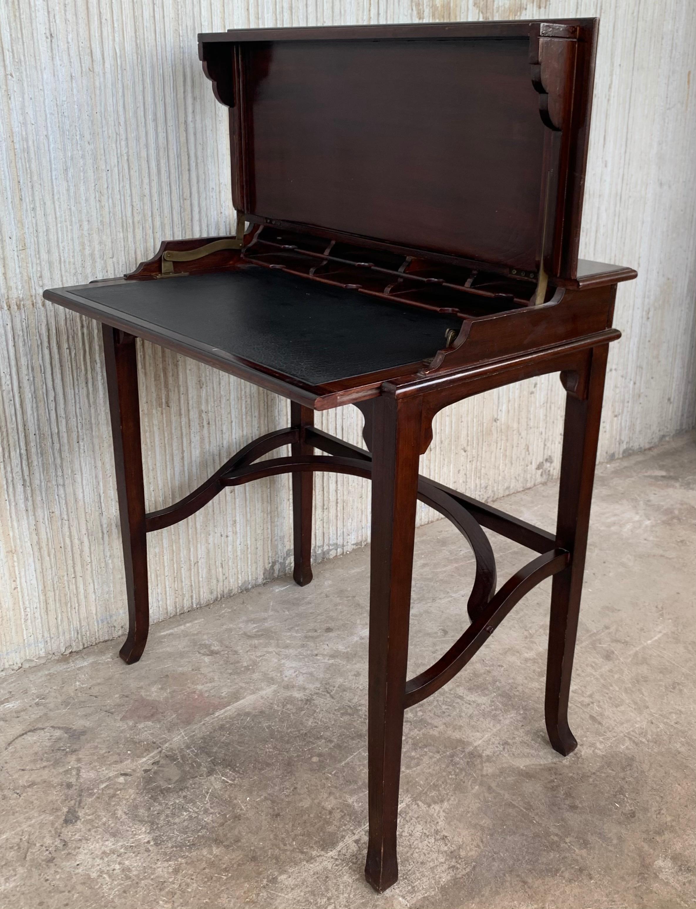 Late 19th Bureau Antique Cartonnier Sliding Top for Hidden Storage For Sale 5