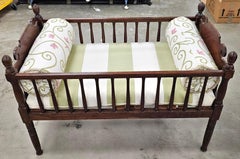 Late 19th C. American Classical Style Mahogany Crib, Circa 1920s
