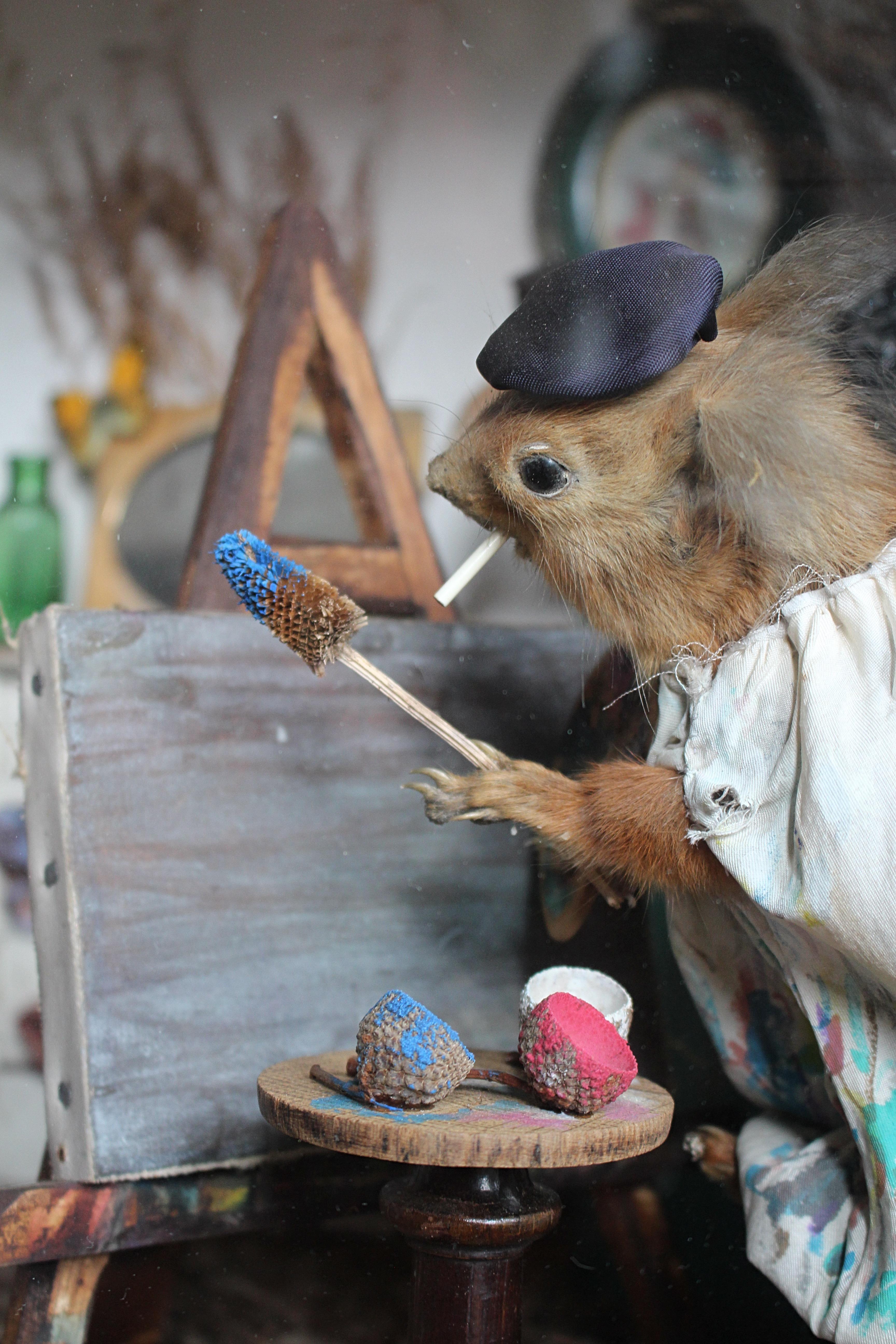 Victorien tardif Artiste de scène de taxidermie anthropomorphe de la fin du 19e siècle par William Drew en vente