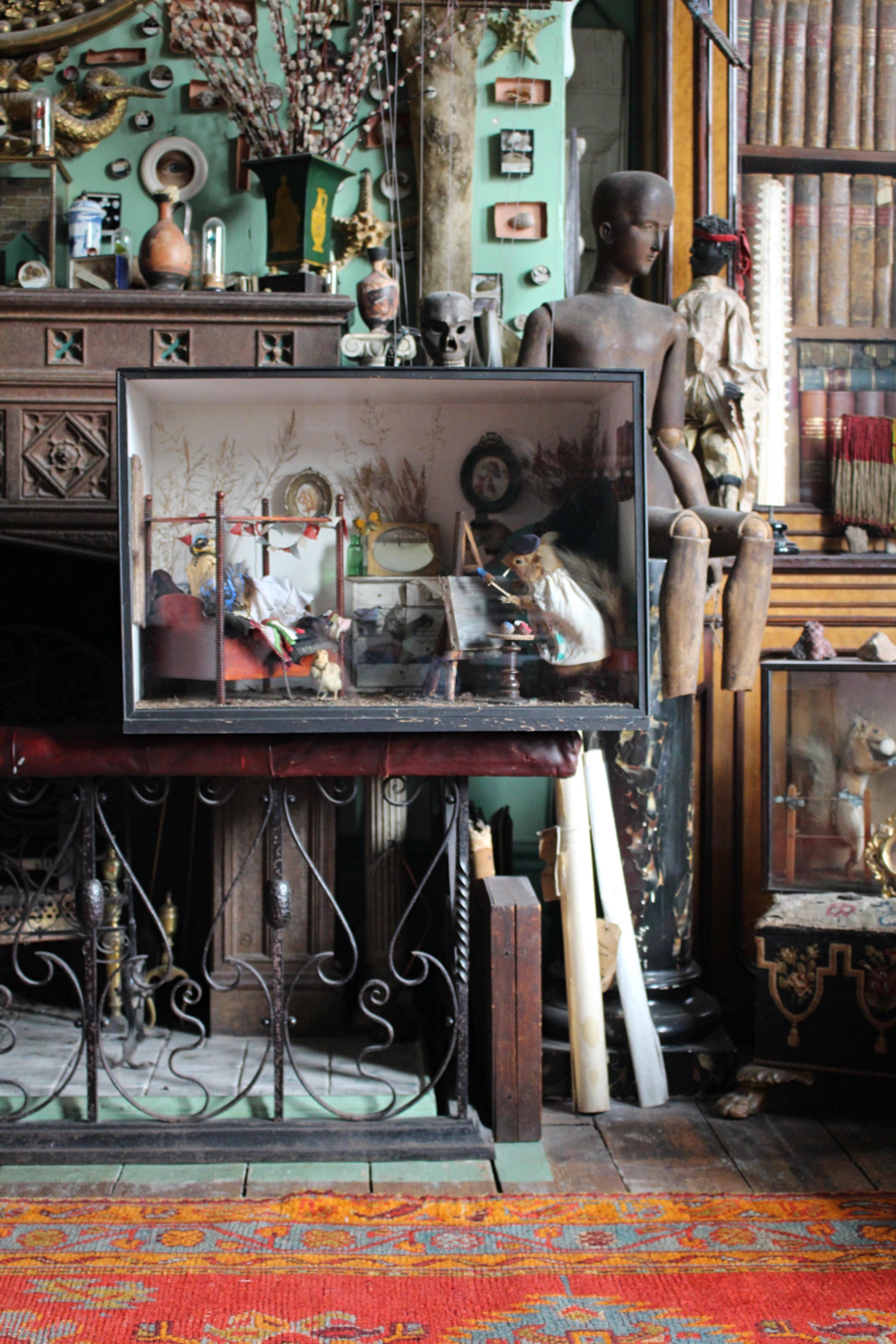 Fin du XIXe siècle Artiste de scène de taxidermie anthropomorphe de la fin du 19e siècle par William Drew en vente
