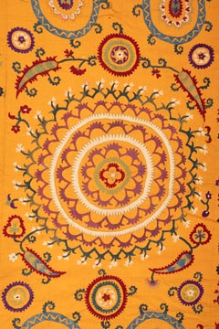 Antique Suzani d'Ouzbékistan de la fin du XIXe siècle