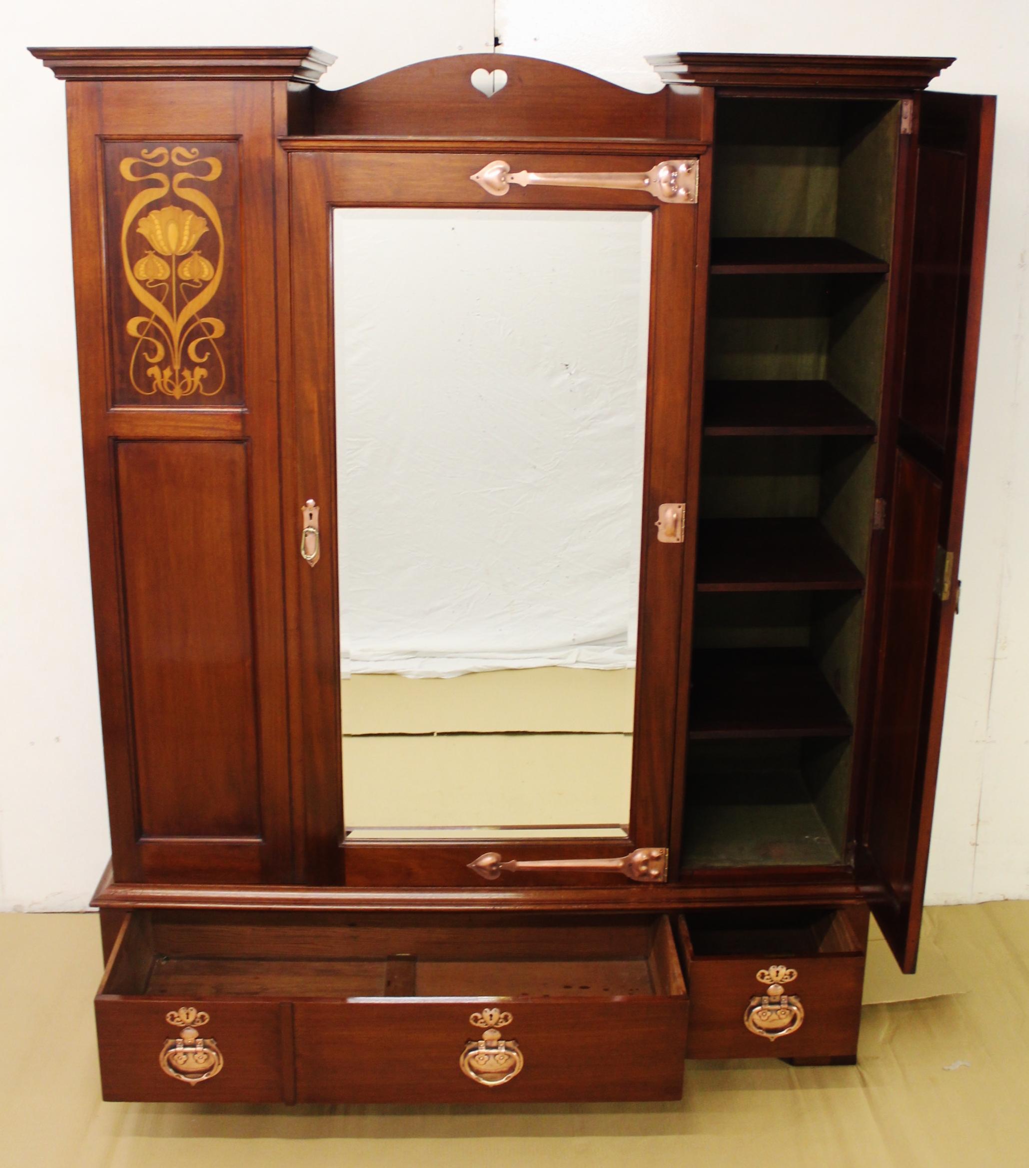 Late 19th Century Arts and Crafts 2 Piece Mahogany Bedroom by Shapland & Petter 5