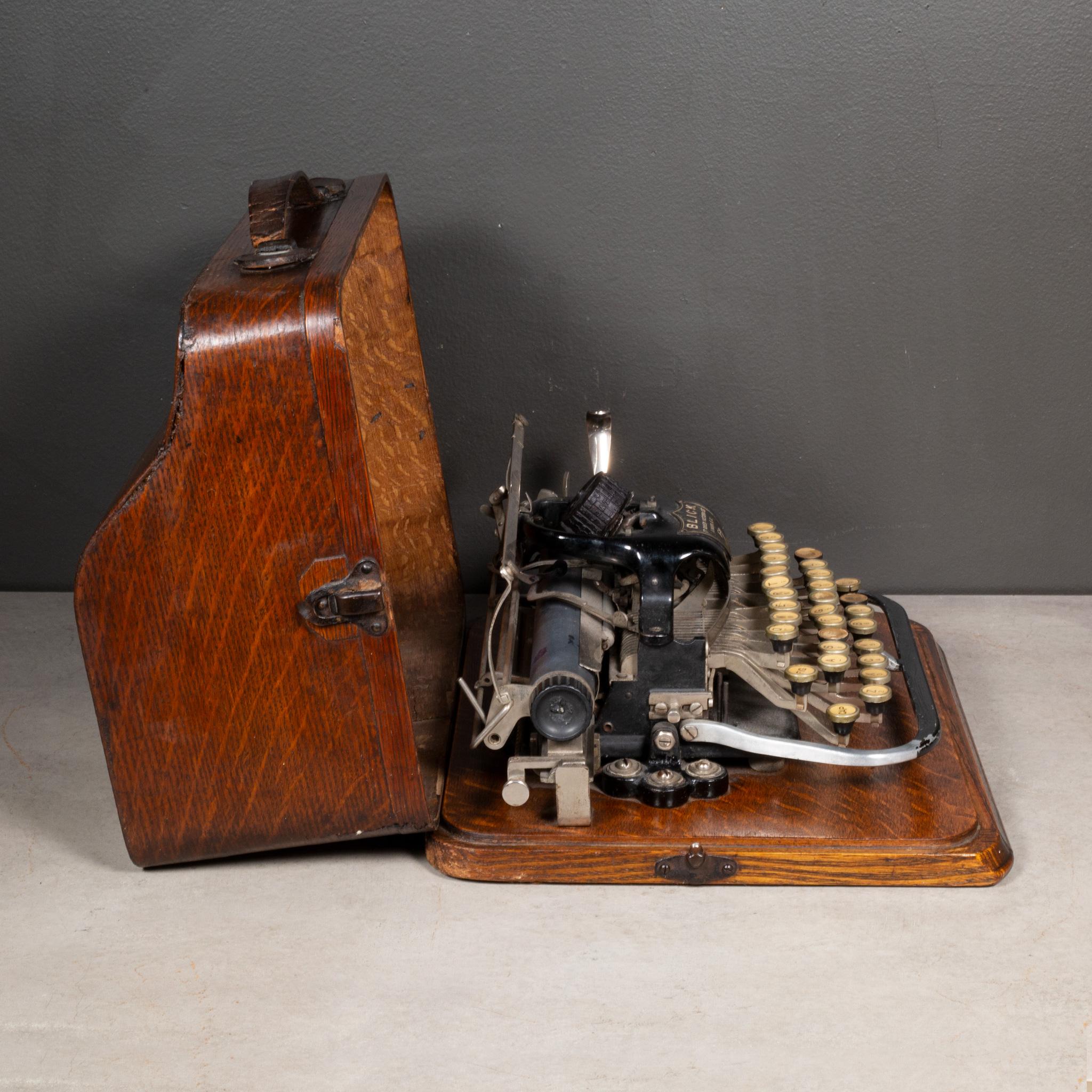 Ende 19. Jh. Blick #7 Schreibmaschine und Etui c.1890-1892 (Spätviktorianisch) im Angebot