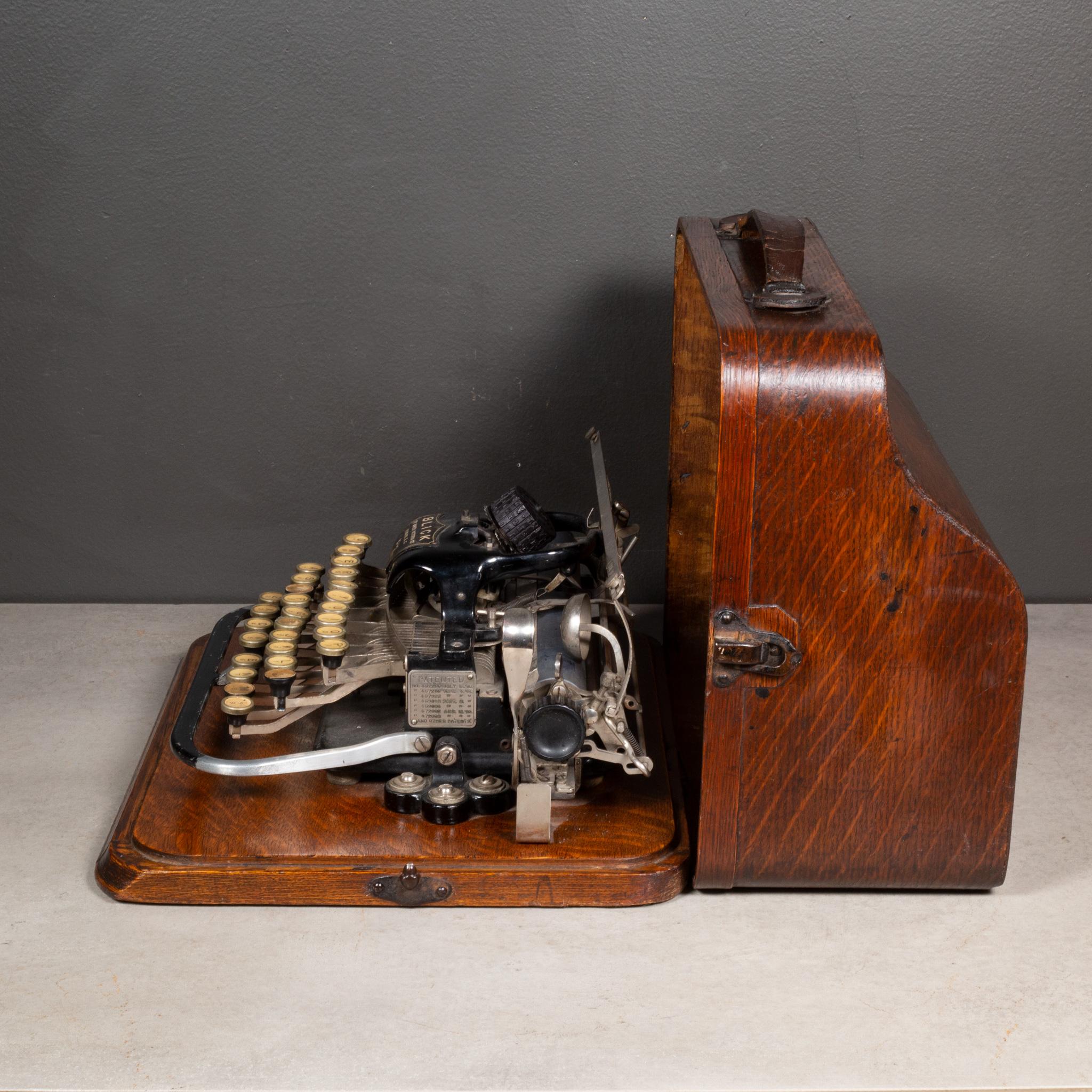 Ende 19. Jh. Blick #7 Schreibmaschine und Etui c.1890-1892 (19. Jahrhundert) im Angebot