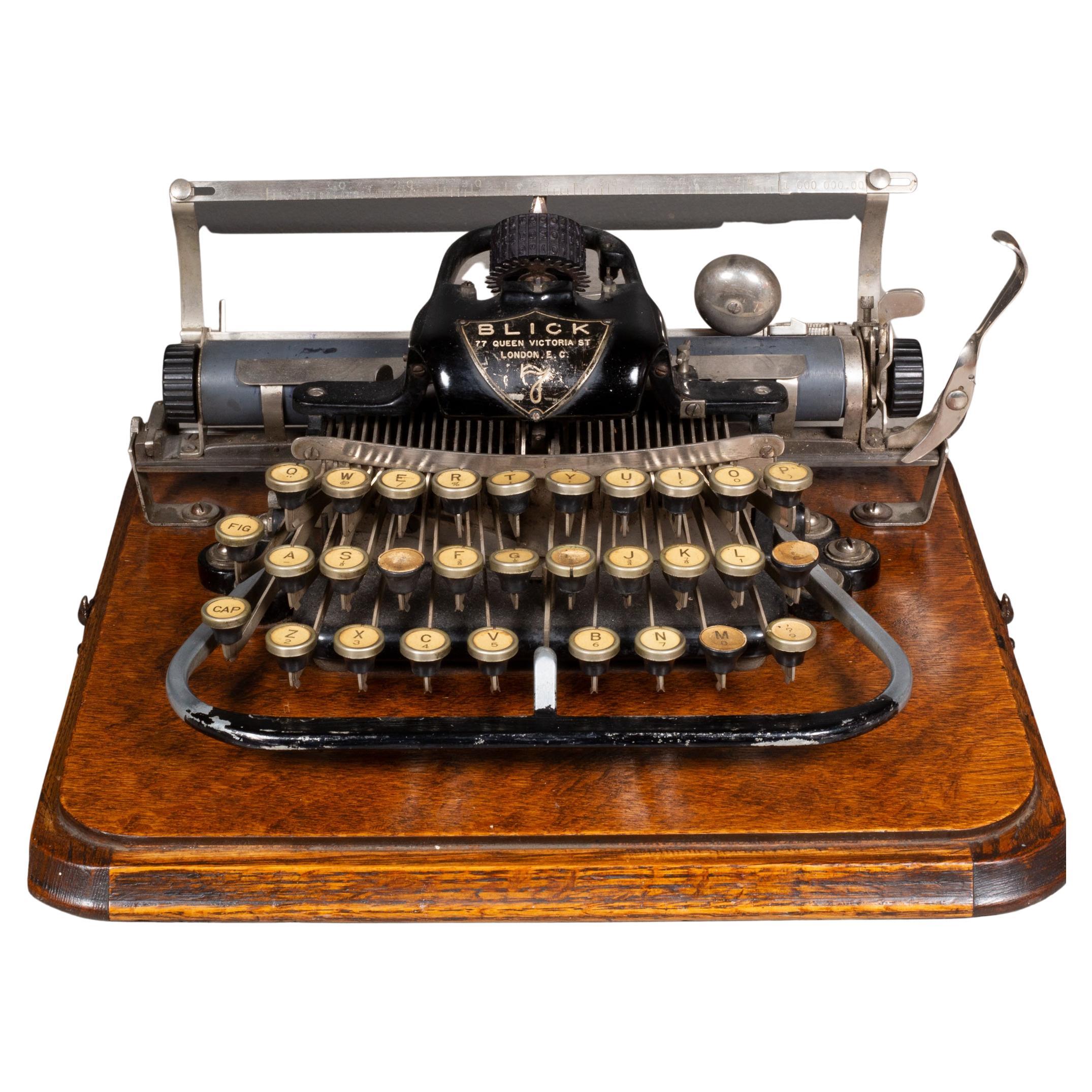 Ende 19. Jh. Blick #7 Schreibmaschine und Etui c.1890-1892