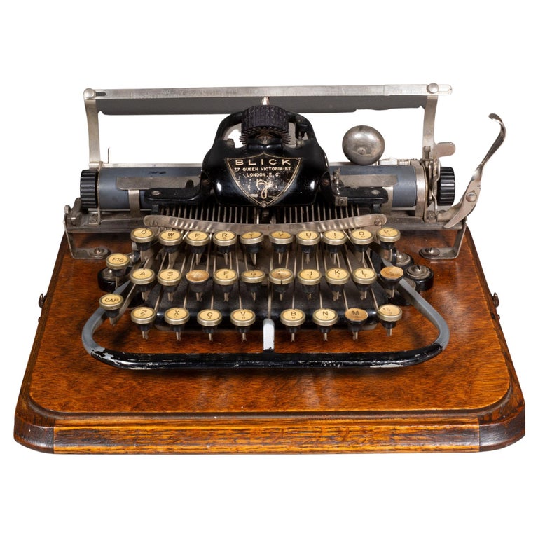 Ende 19. Jh. Blick #7 Schreibmaschine und Etui c.1890-1892 im Angebot bei  1stDibs