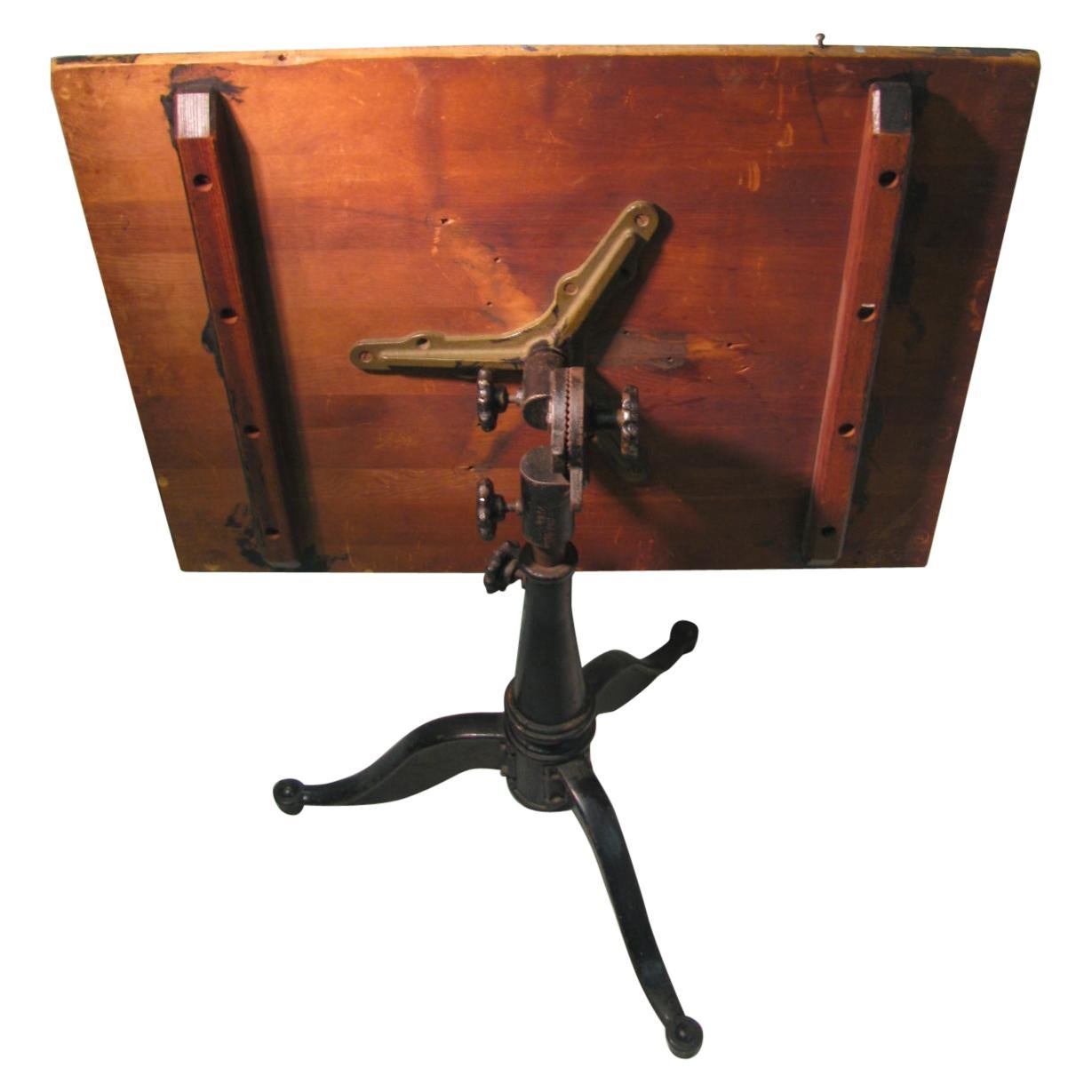 Late 19th Century Cast Iron Drafting Table
