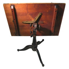 Late 19th Century Cast Iron Drafting Table