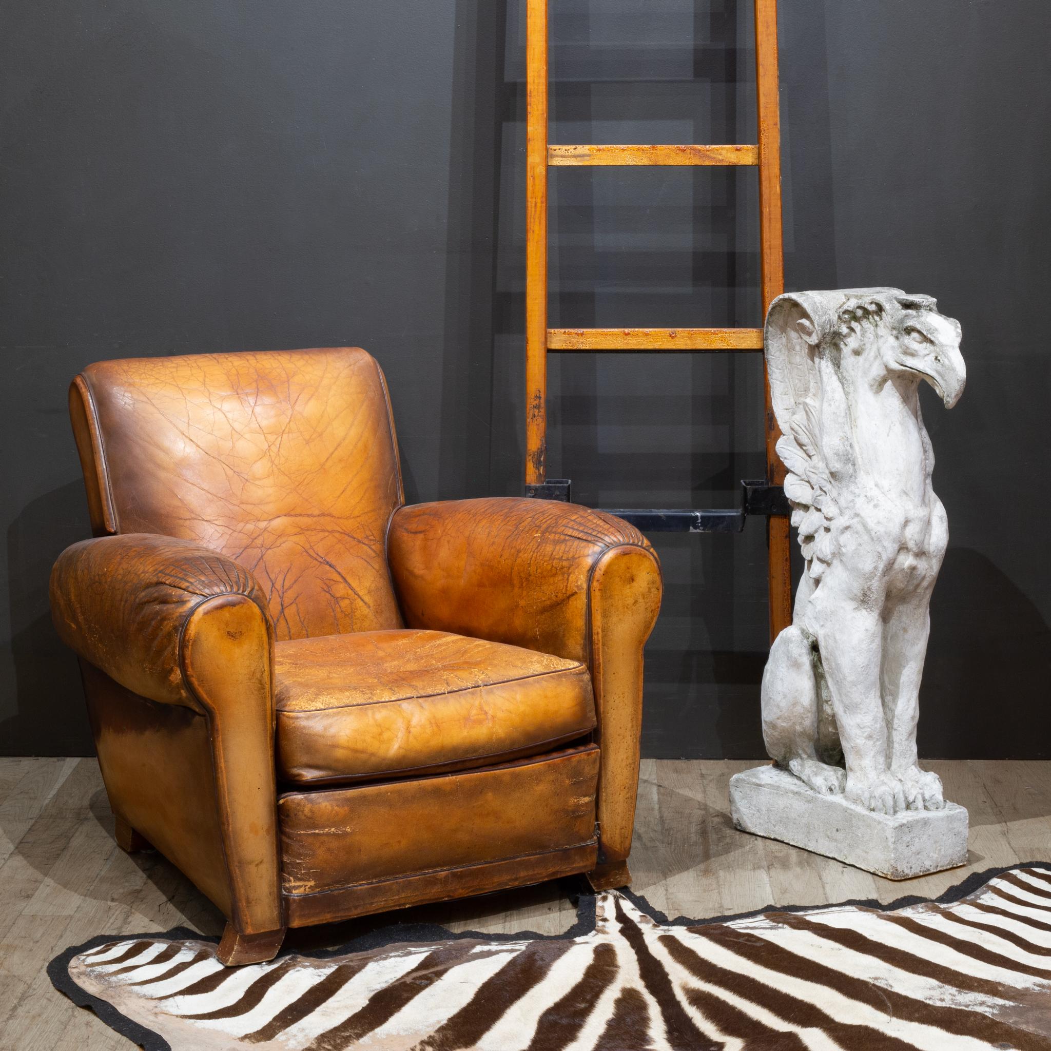 ABOUT

A 19th c. cast stone sculpture depicting a Griffin. Nicely patinated. Originally part of the old San Francisco police station. 

    CREATOR Unknown. 
    DATE OF MANUFACTURE c.1899. 
    MATERIALS AND TECHNIQUES Cast Stone. 
    CONDITION