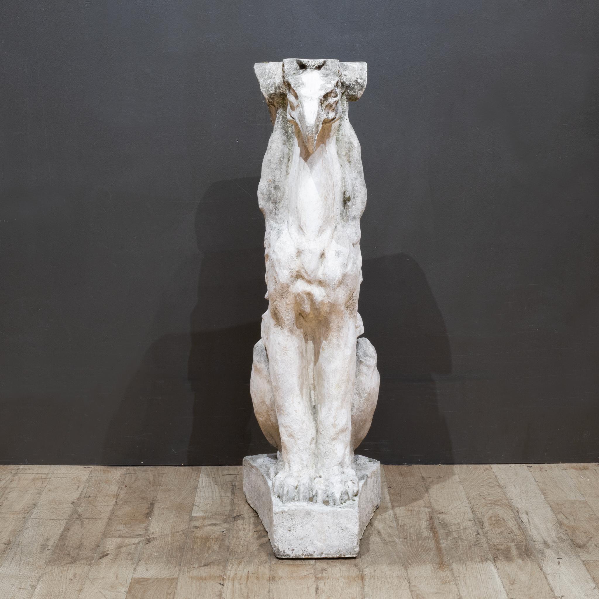 Late 19th c. Cast Stone Griffin Sculpture c.1899 (Viktorianisch) im Angebot