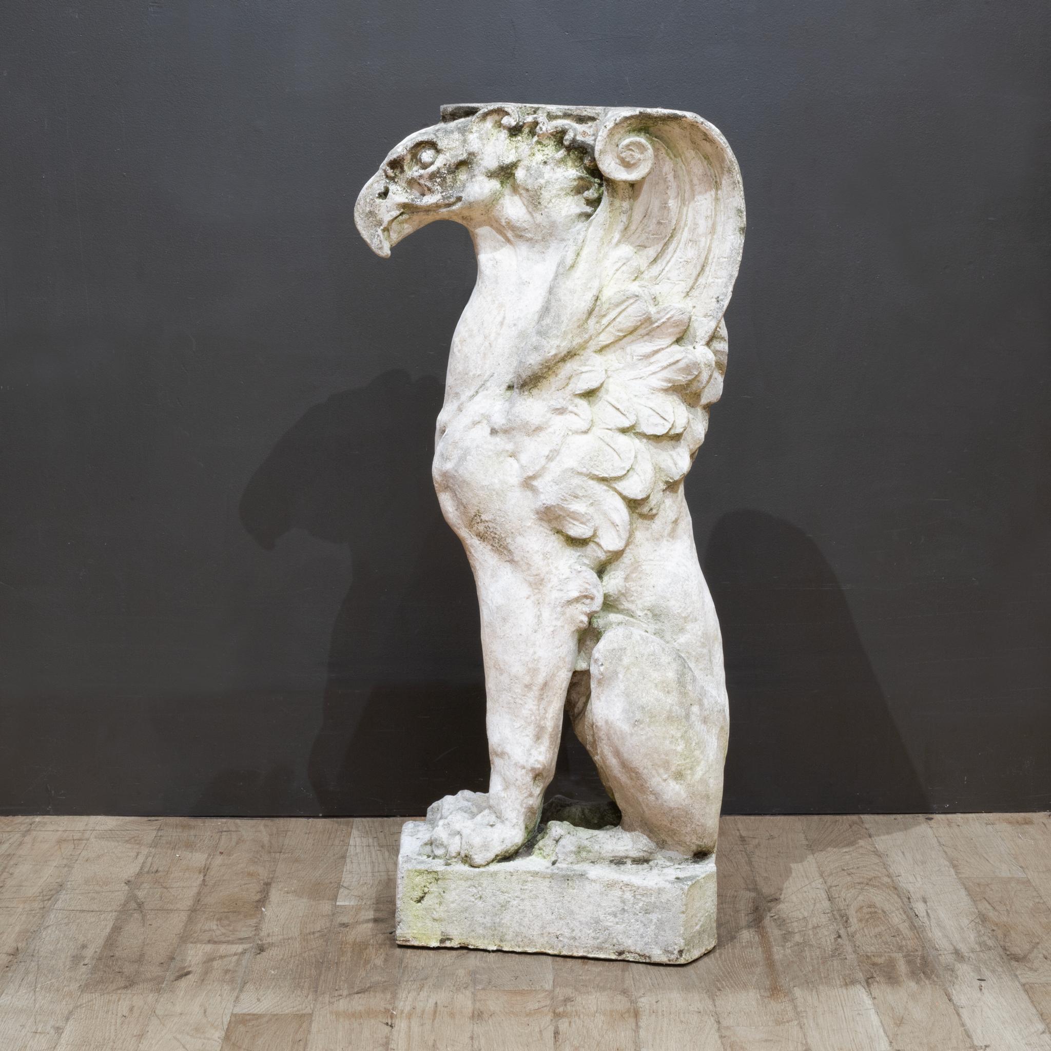 Late 19th c. Cast Stone Griffin Sculpture c.1899 im Zustand „Gut“ im Angebot in San Francisco, CA