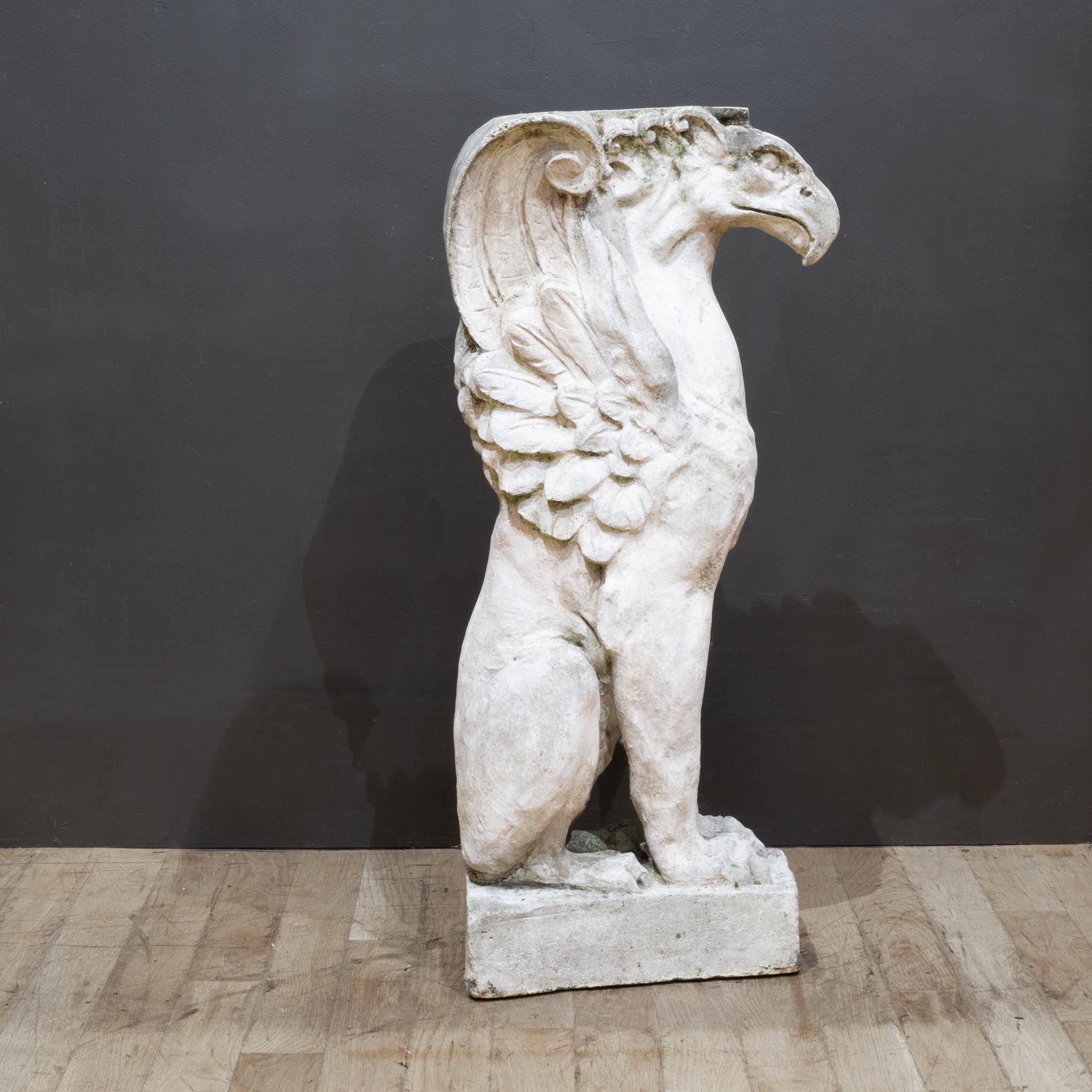 Late 19th c. Cast Stone Griffin Sculpture c.1899 (19. Jahrhundert) im Angebot