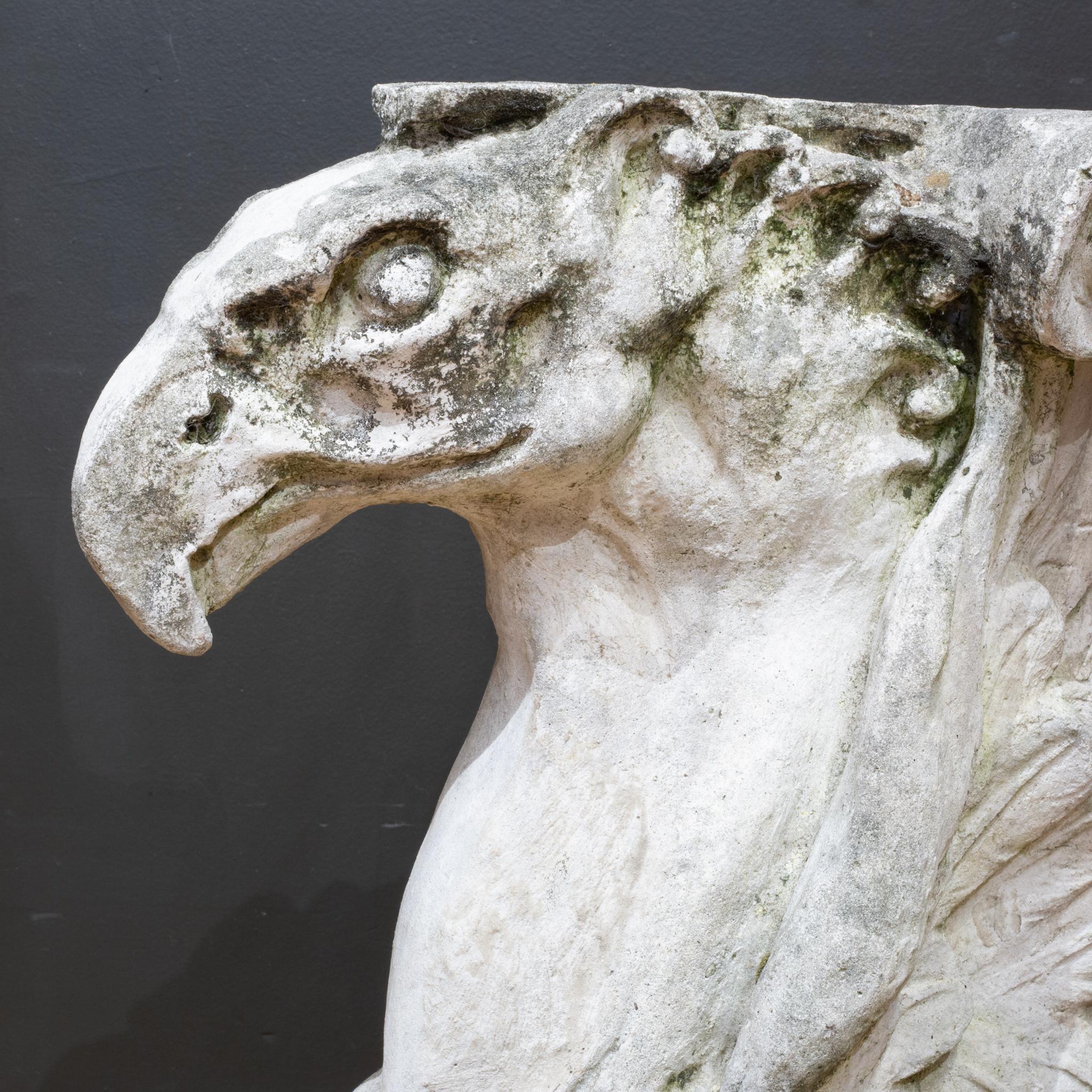 Late 19th c. Cast Stone Griffin Sculpture c.1899 im Angebot 1