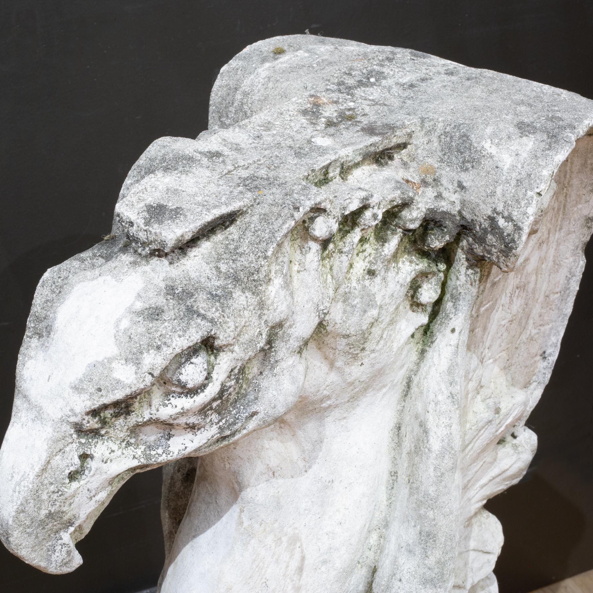 Late 19th c. Cast Stone Griffin Sculpture c.1899 im Angebot 3