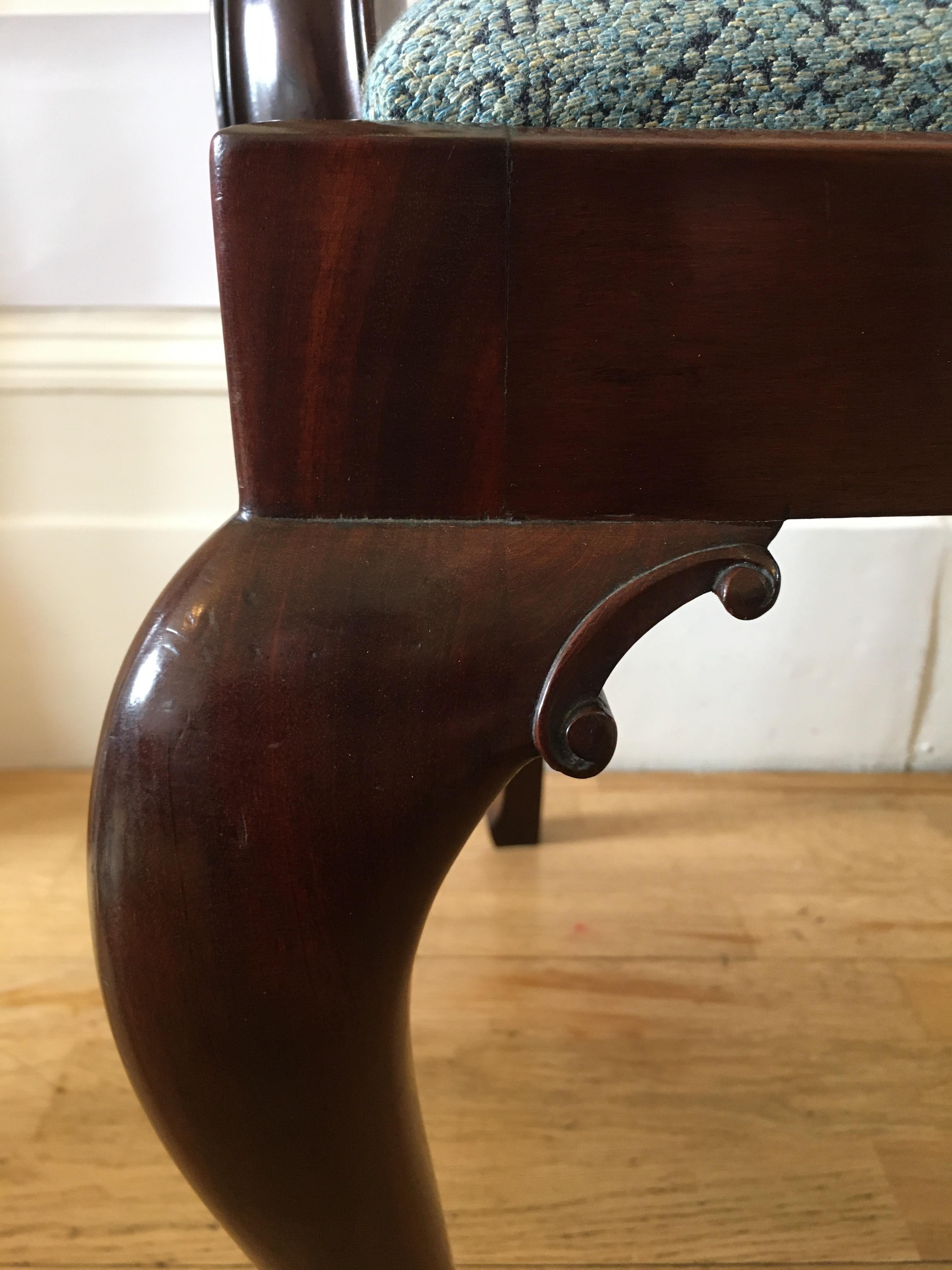 Late 19th Century Chippendale Style Mahogany Armchair For Sale 7