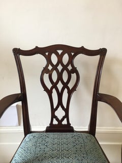Late 19th Century Chippendale Style Mahogany Armchair
