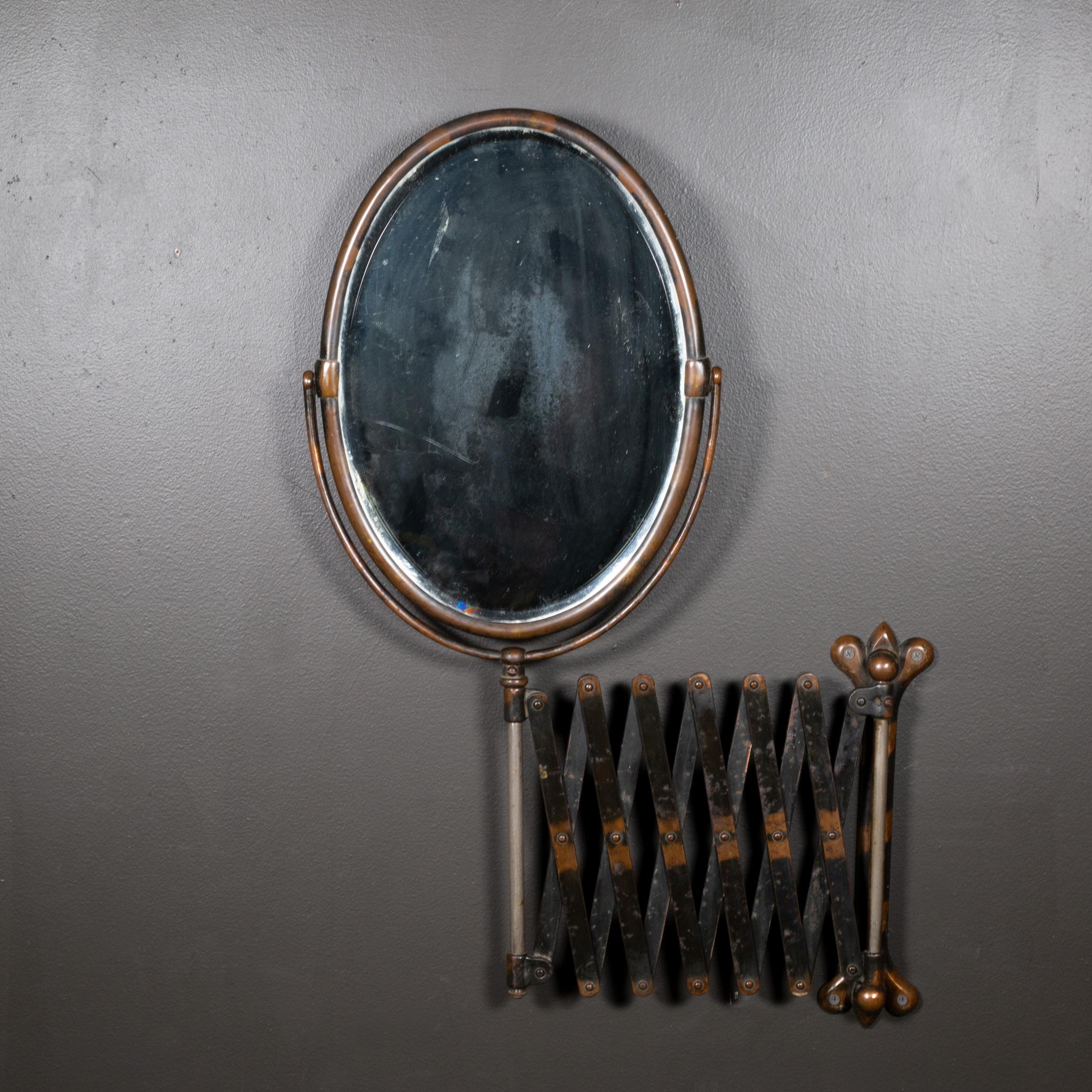 Victorian Late 19th c. Barber Shop Scissor Extension Mirror C1800s  (FREE SHIPPING) For Sale