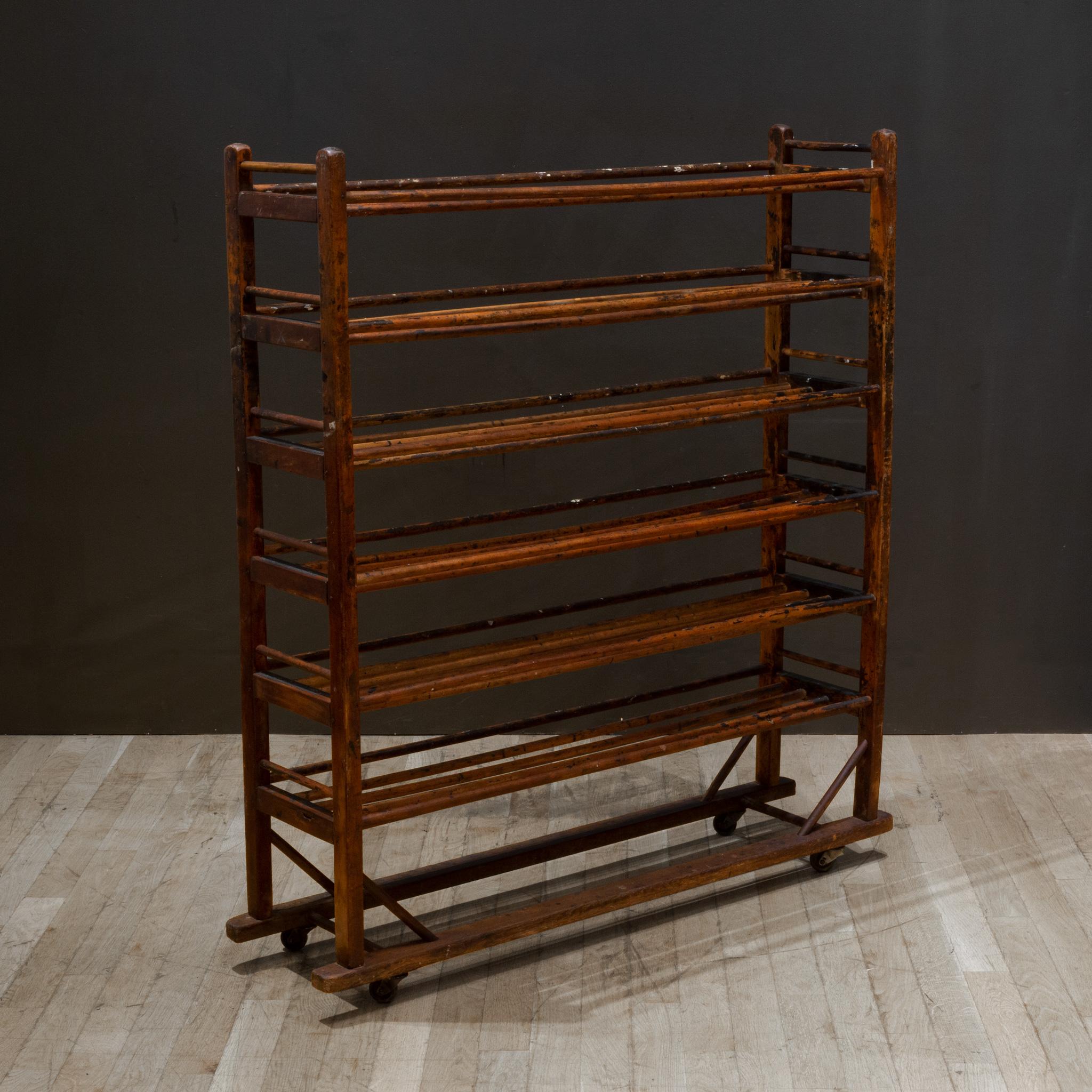 Industrial Late 19th c./Early 20th c. Cobbler's Factory Shoe Rack c.1880-1920 For Sale