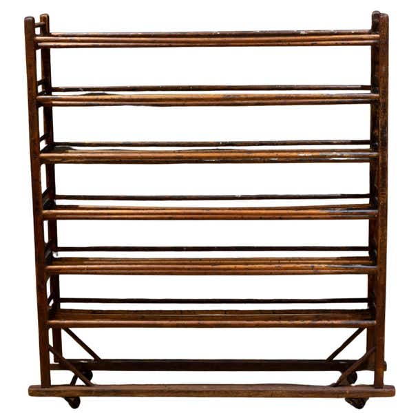 Factory Rack Frame Vintage Late 19th c./Early 20th c. Cobbler's Factory Shoe Rack c.1880-1920 For ...