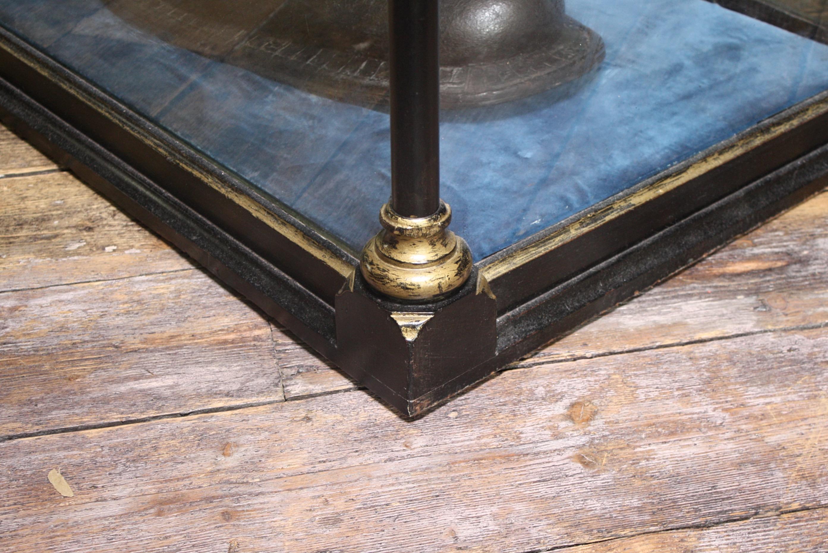 Glass Ebonized and Gilt Shop Display Cabinet Vitrine, Frederick Sage, London