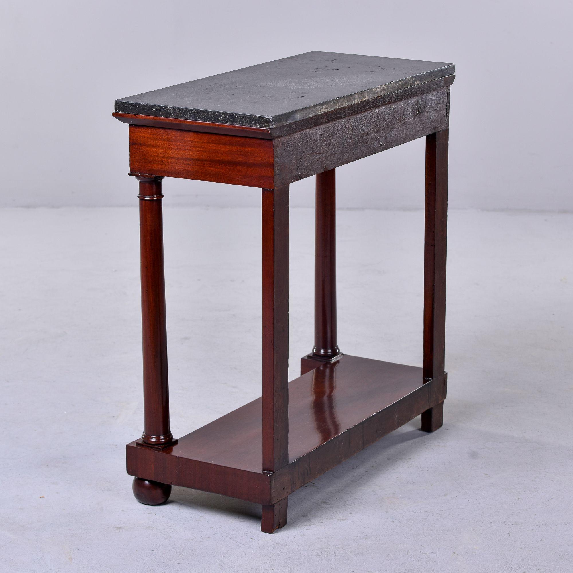 Late 19th C Empire Style Mahogany Console with Slate Top For Sale 4