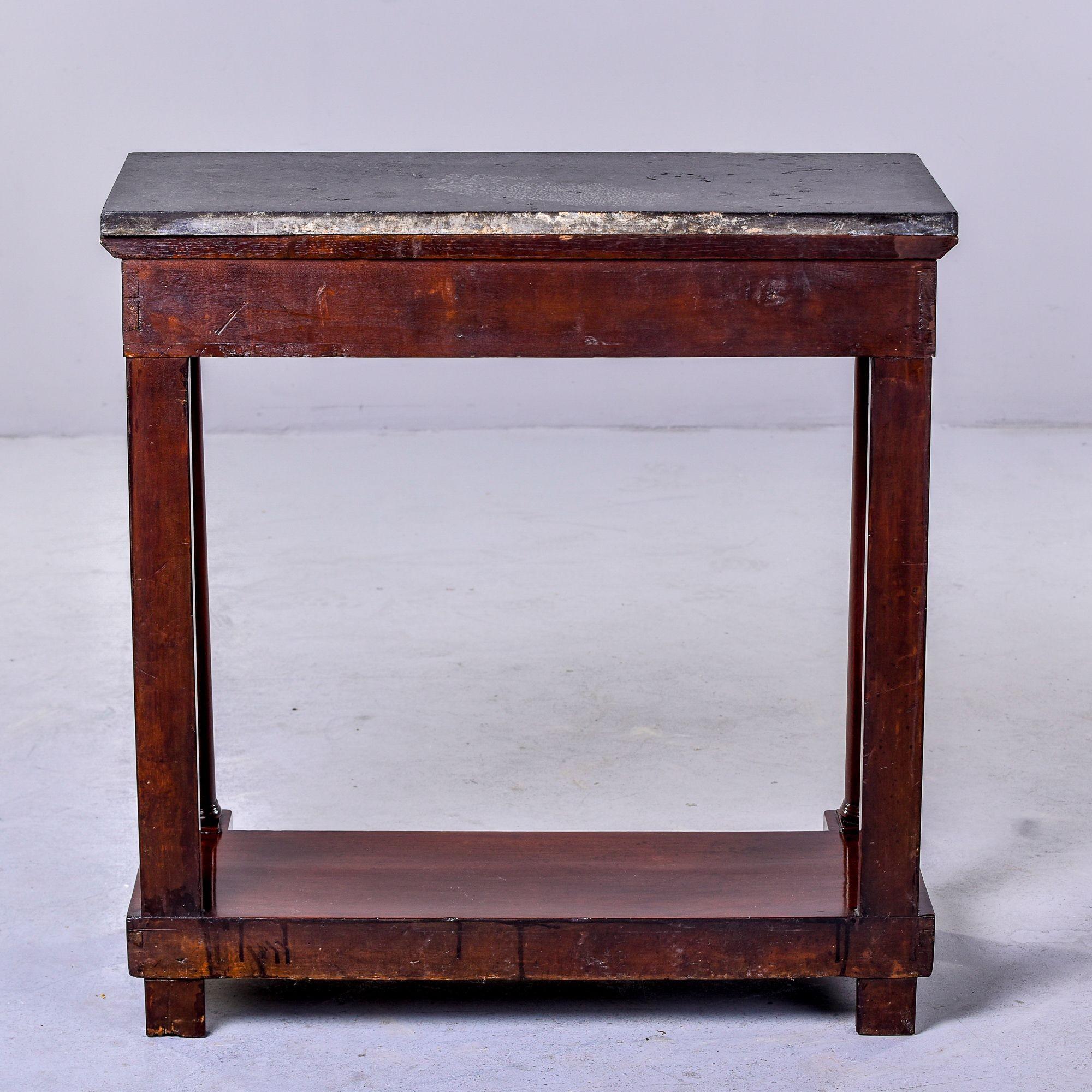 Late 19th C Empire Style Mahogany Console with Slate Top For Sale 3