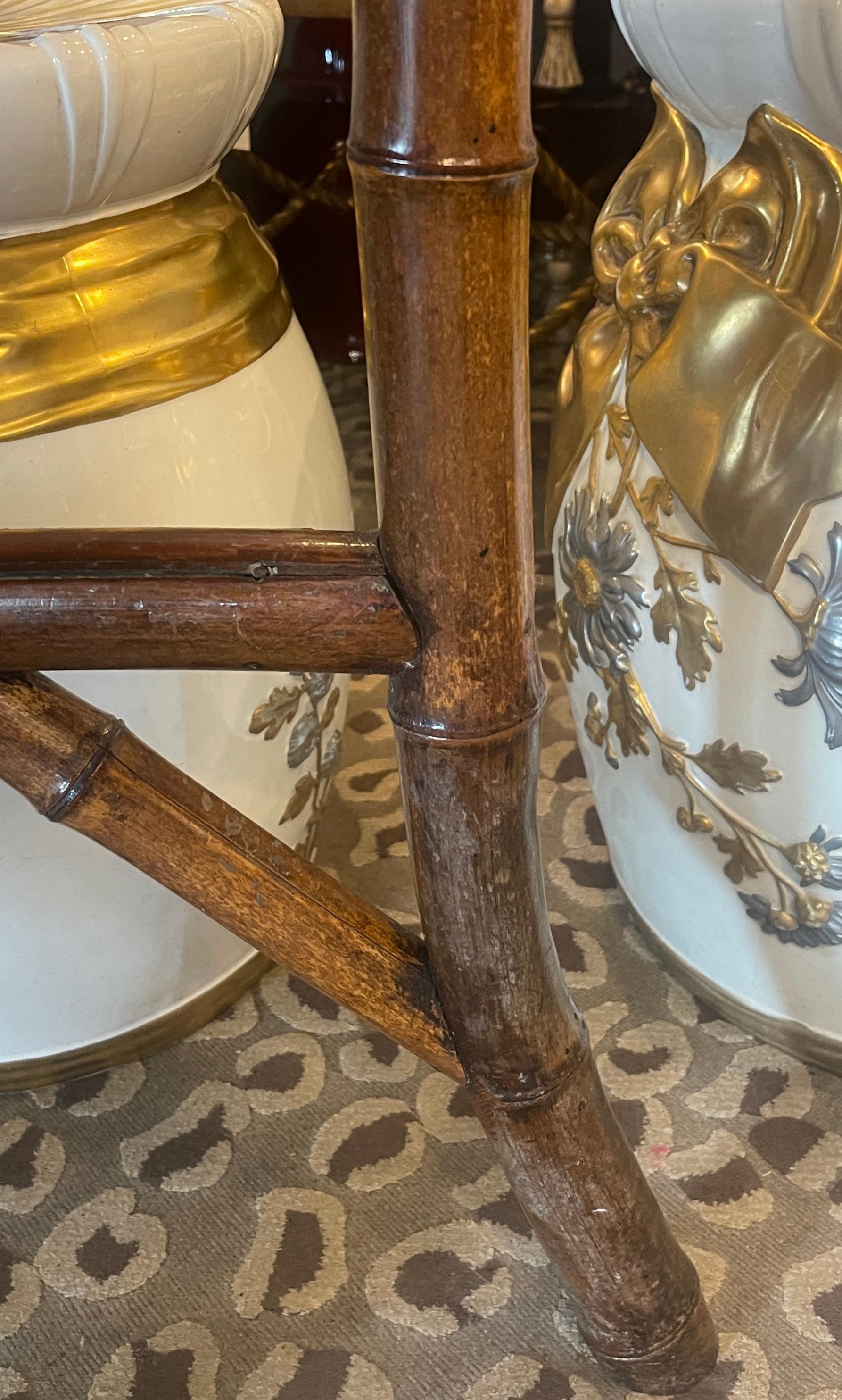 Bamboo & Japanned Lacquer Game Table, C. 1880 3