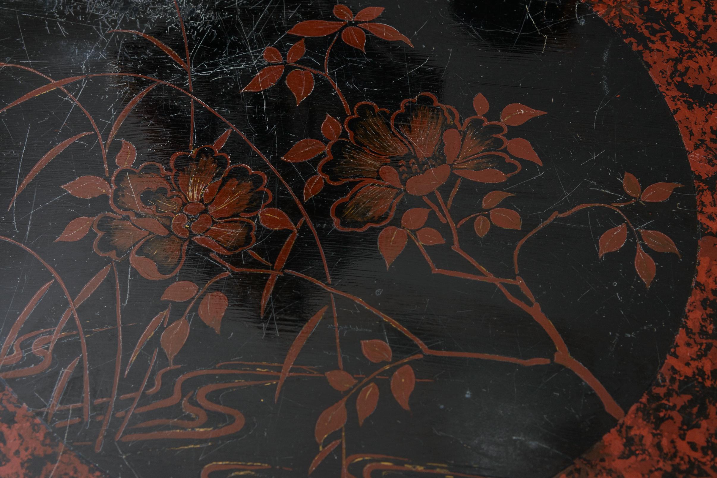 Bamboo & Japanned Lacquer Game Table, C. 1880 9