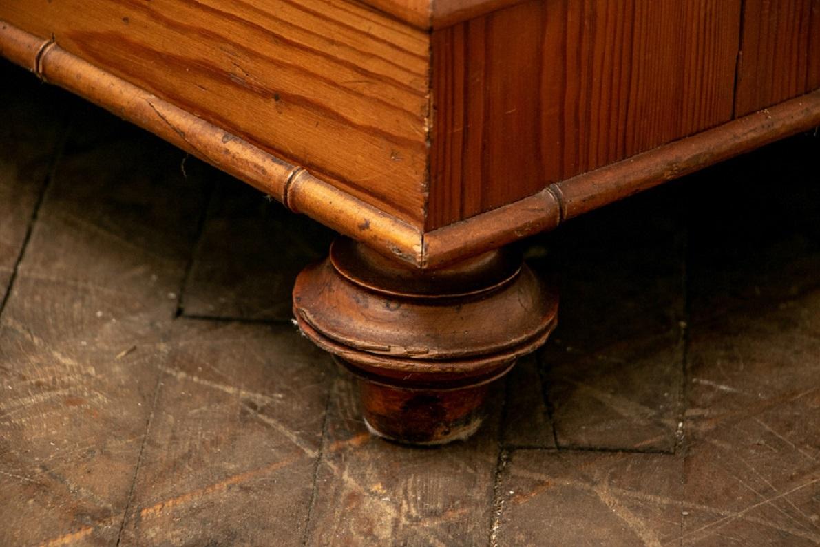 Late 19th Century English Faux Bamboo Secretary Chest 1