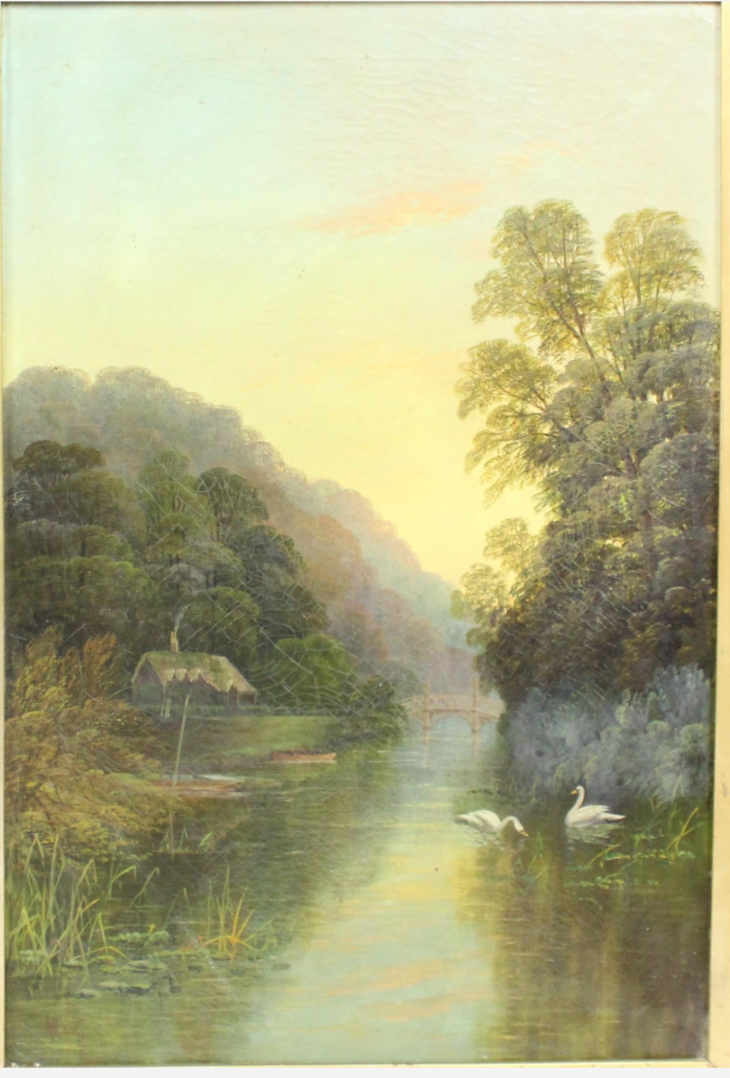 Period 
19th century, circa 1890, English

Medium 
Oil on canvas

Artist 
Signed Ham to the lower left

Frame 
64.5 x 85 cm / 25 1/2 x 33 1/2 in

Frame 
Set in original Victorian gilt gesso frame

Condition
Canvas with some