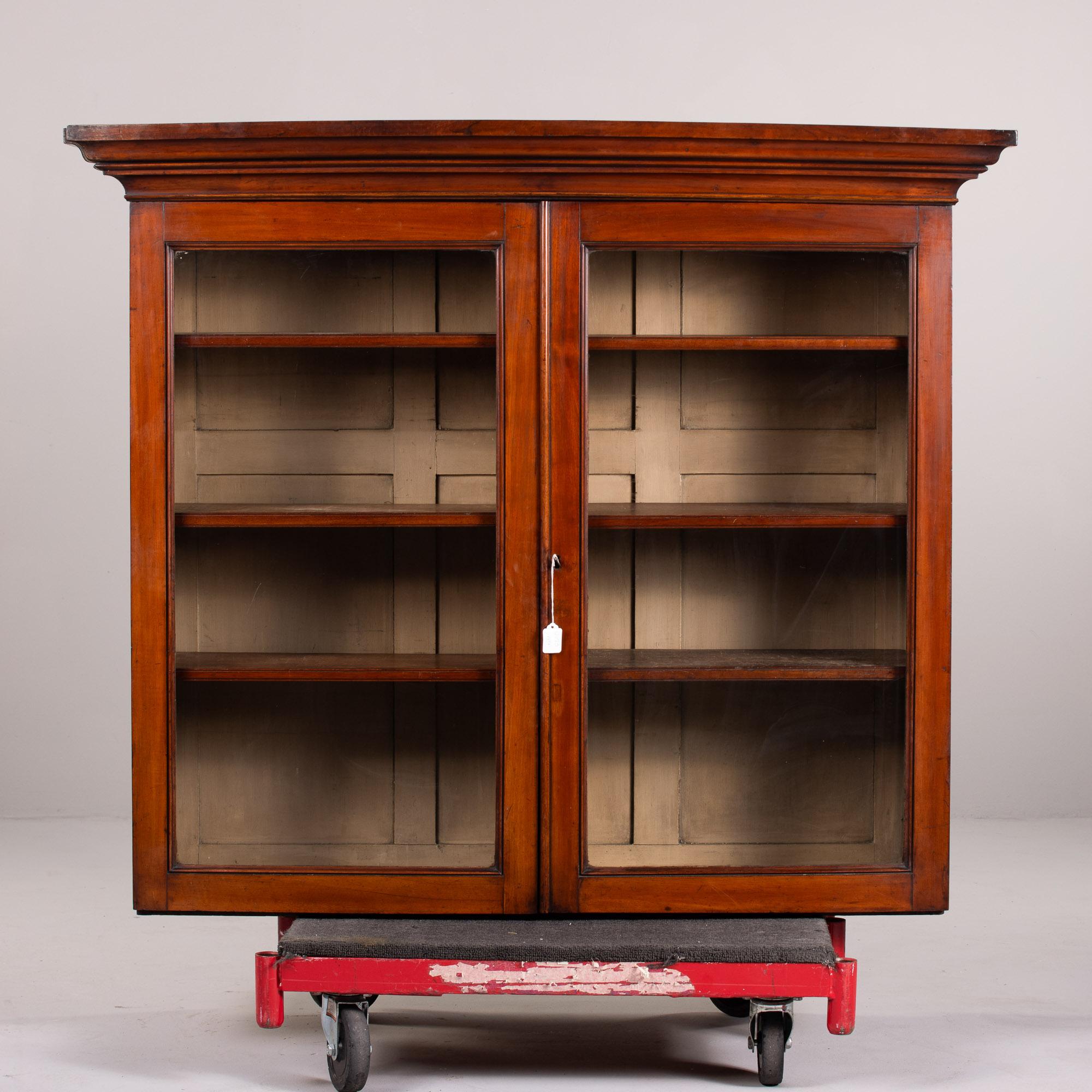 Late 19th C English Mahogany Cupboard with Glazed Top For Sale 8
