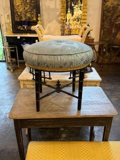 Late 19th c. English Regency Bamboo Form Stool