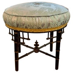 Late 19th c. English Regency Bamboo Form Stool