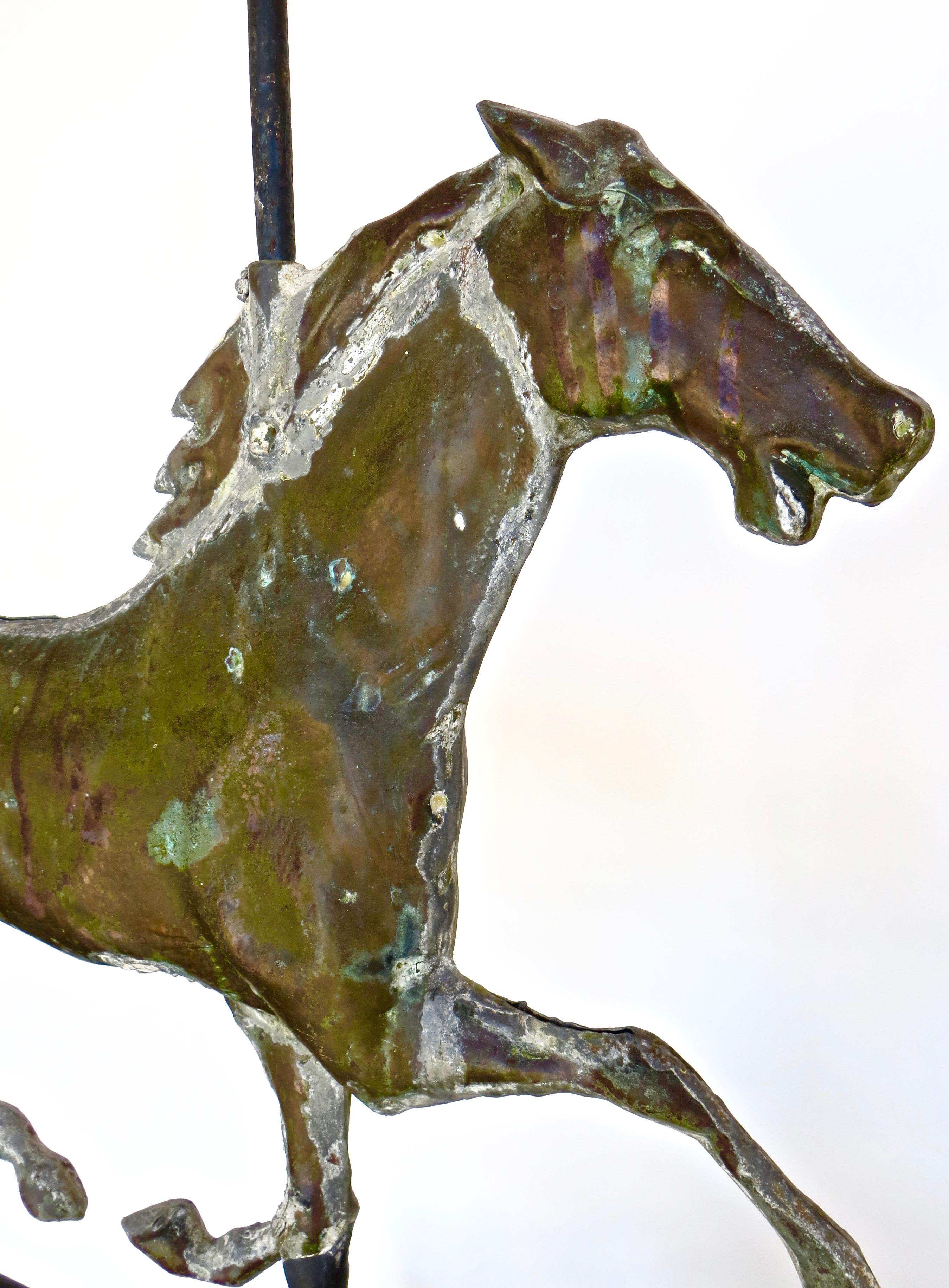 Folk Art “Ethan Allen” Running Horse Weathervane by Harris & Co. Boston, Ma. For Sale