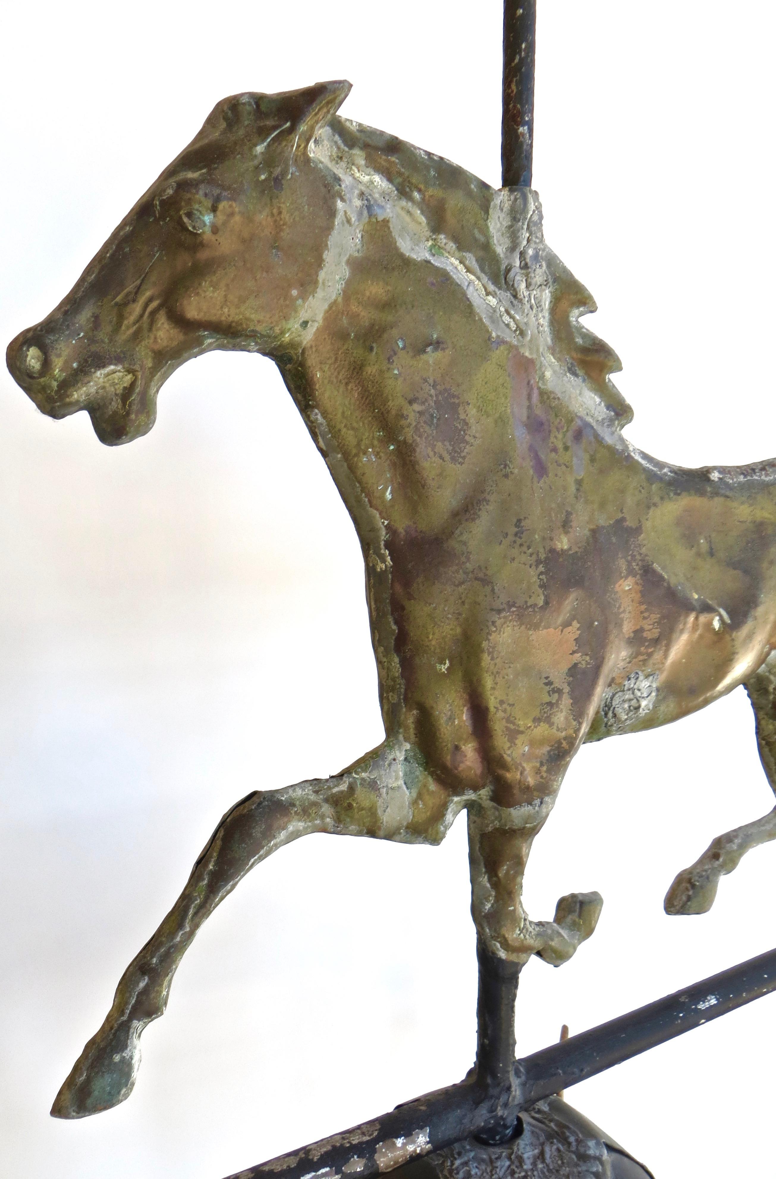 American “Ethan Allen” Running Horse Weathervane by Harris & Co. Boston, Ma. For Sale