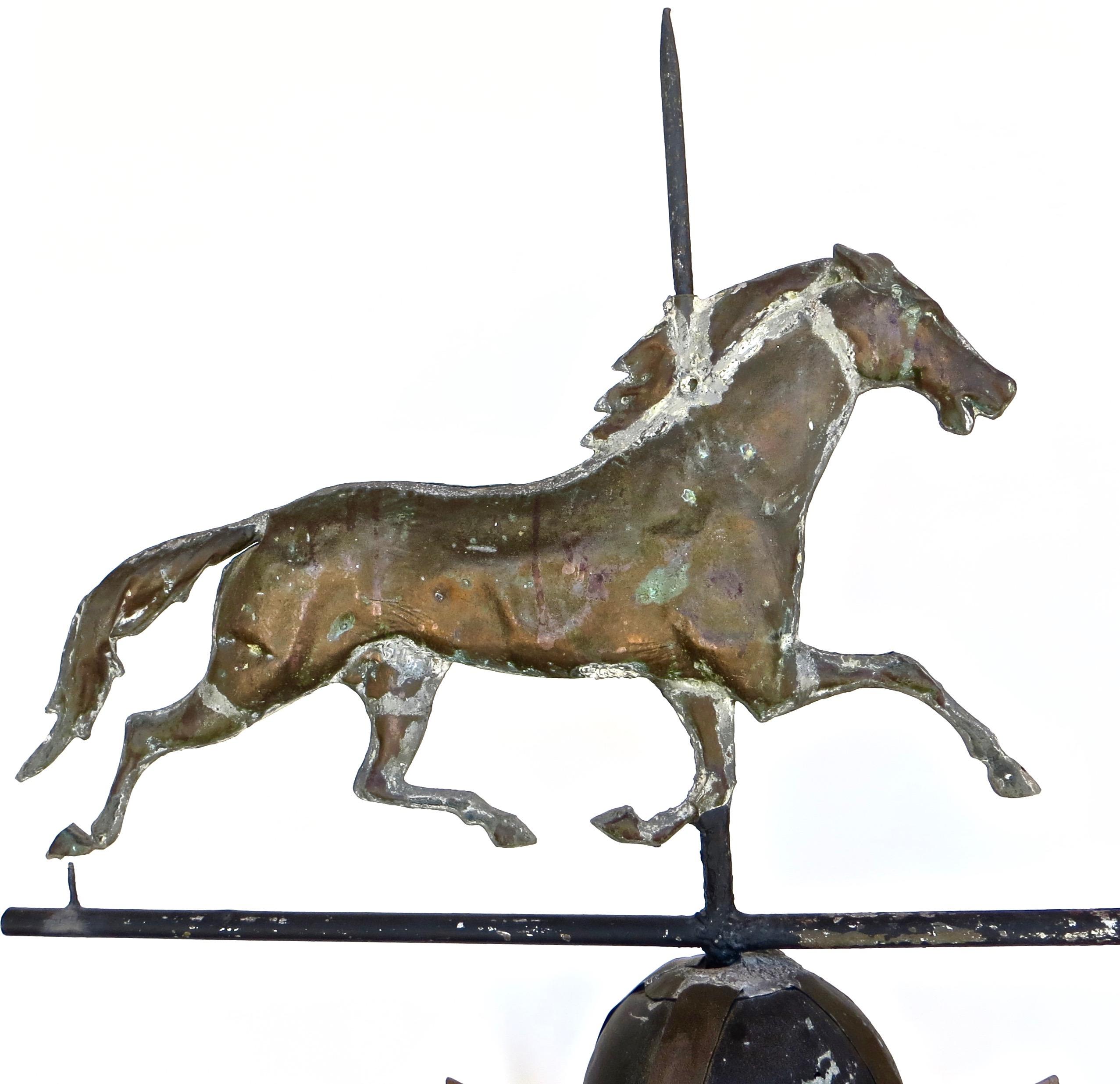Late 19th Century “Ethan Allen” Running Horse Weathervane by Harris & Co. Boston, Ma. For Sale