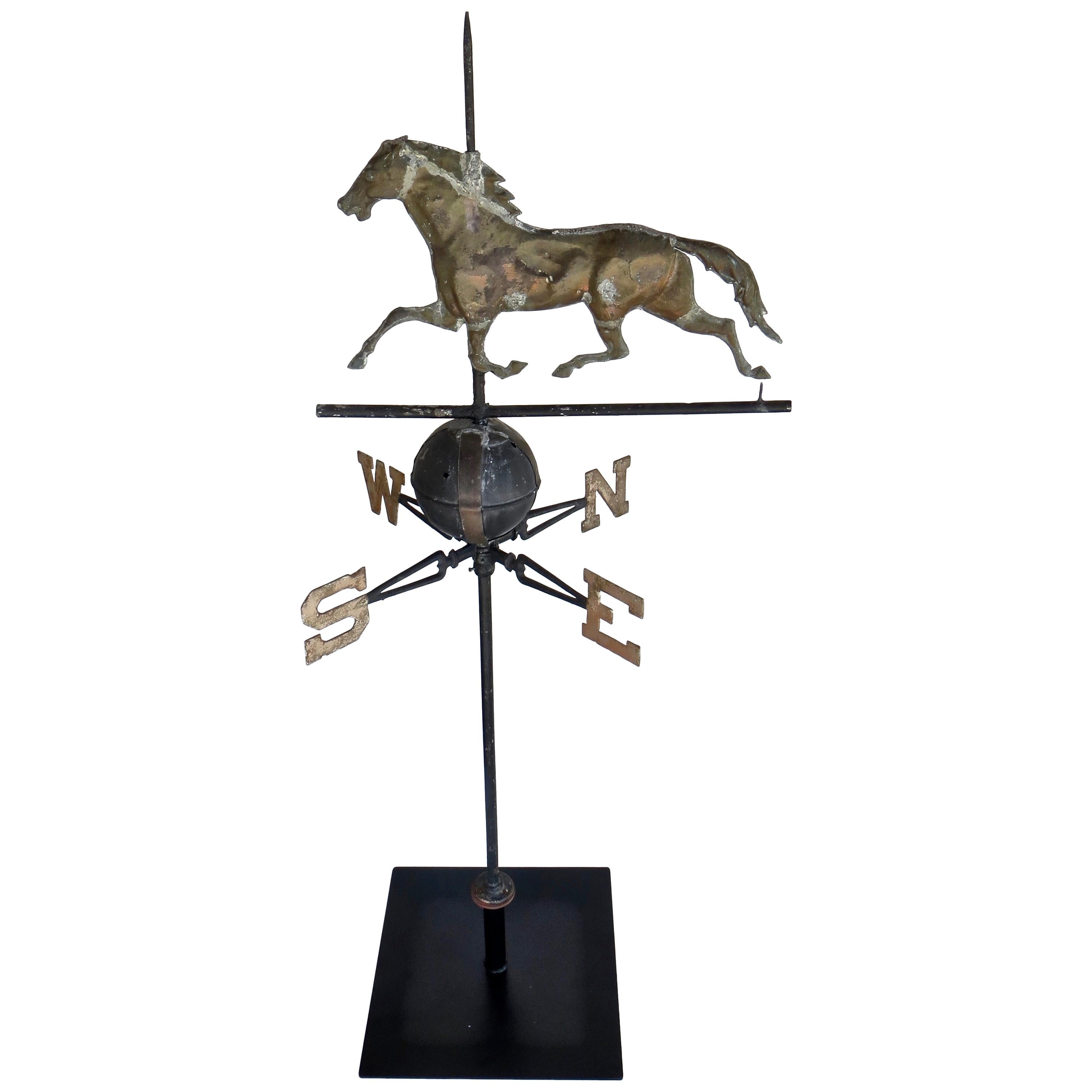 “Ethan Allen” Running Horse Weathervane by Harris & Co. Boston, Ma. For Sale