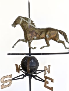 Veleta de caballo corredor "Ethan Allen" de Harris & Co. Boston, Ma.