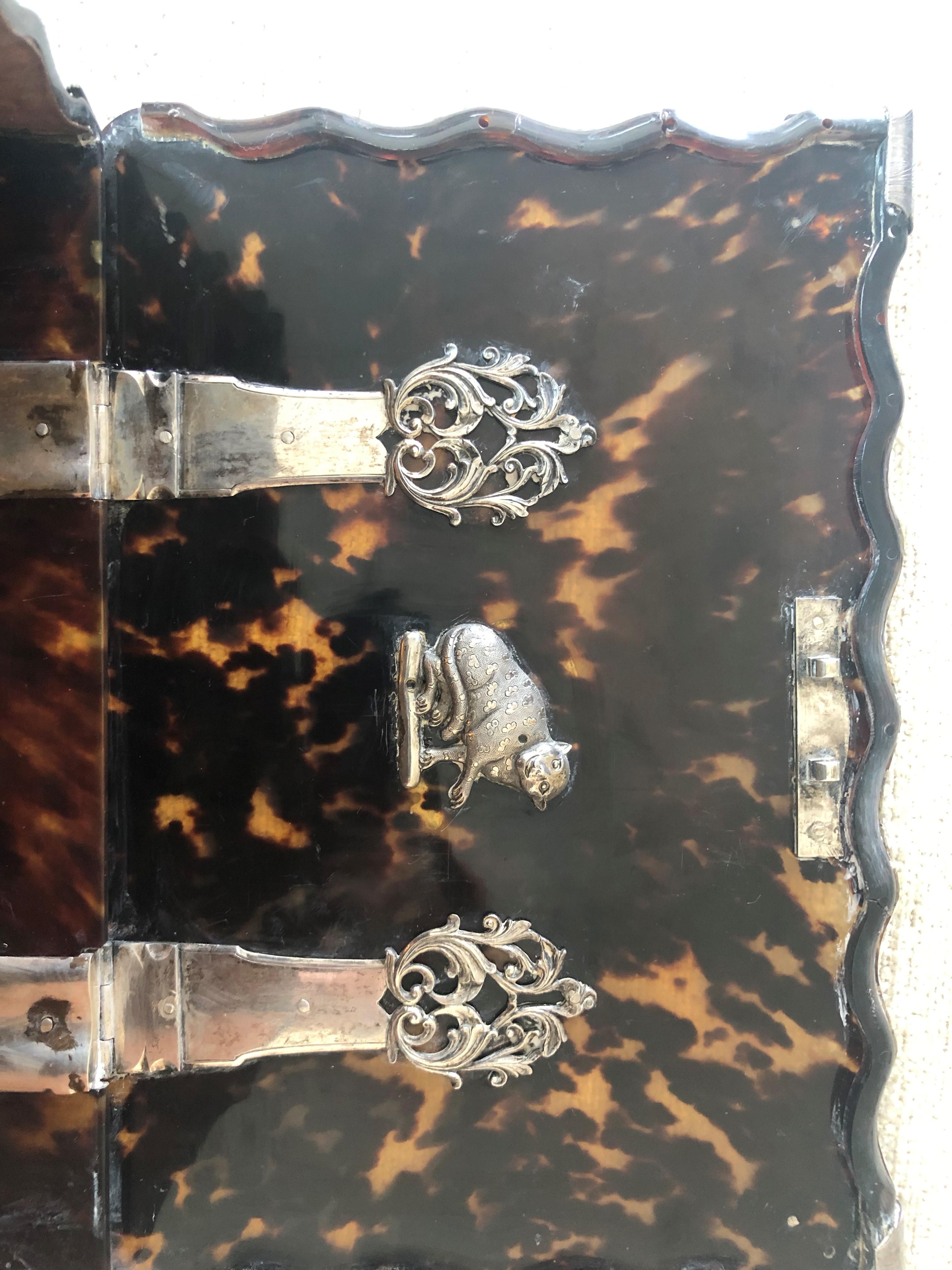 Late 19th C Faux Tortoieiseshell Cigar Box 2