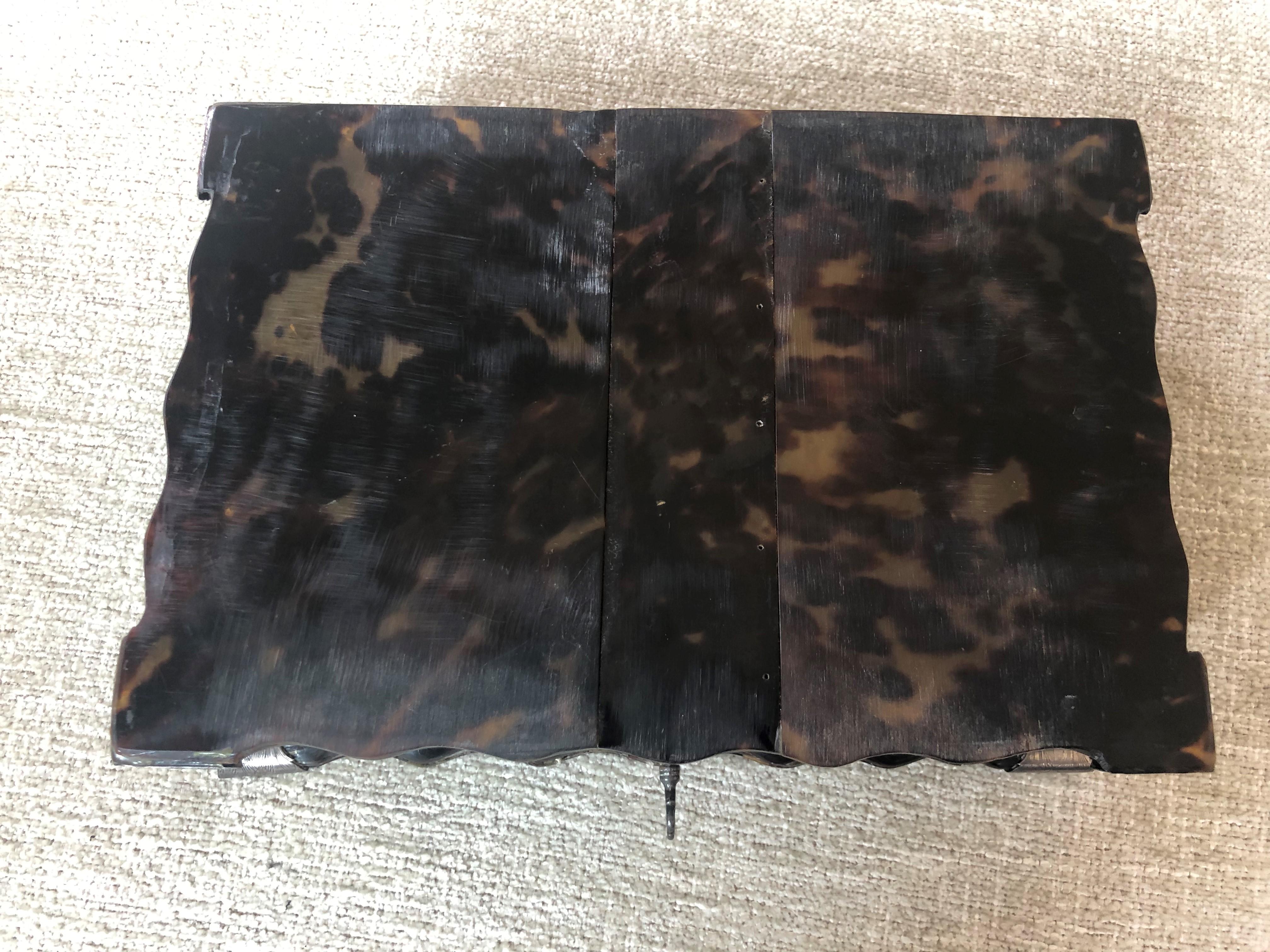 Late 19th C Faux Tortoieiseshell Cigar Box 4