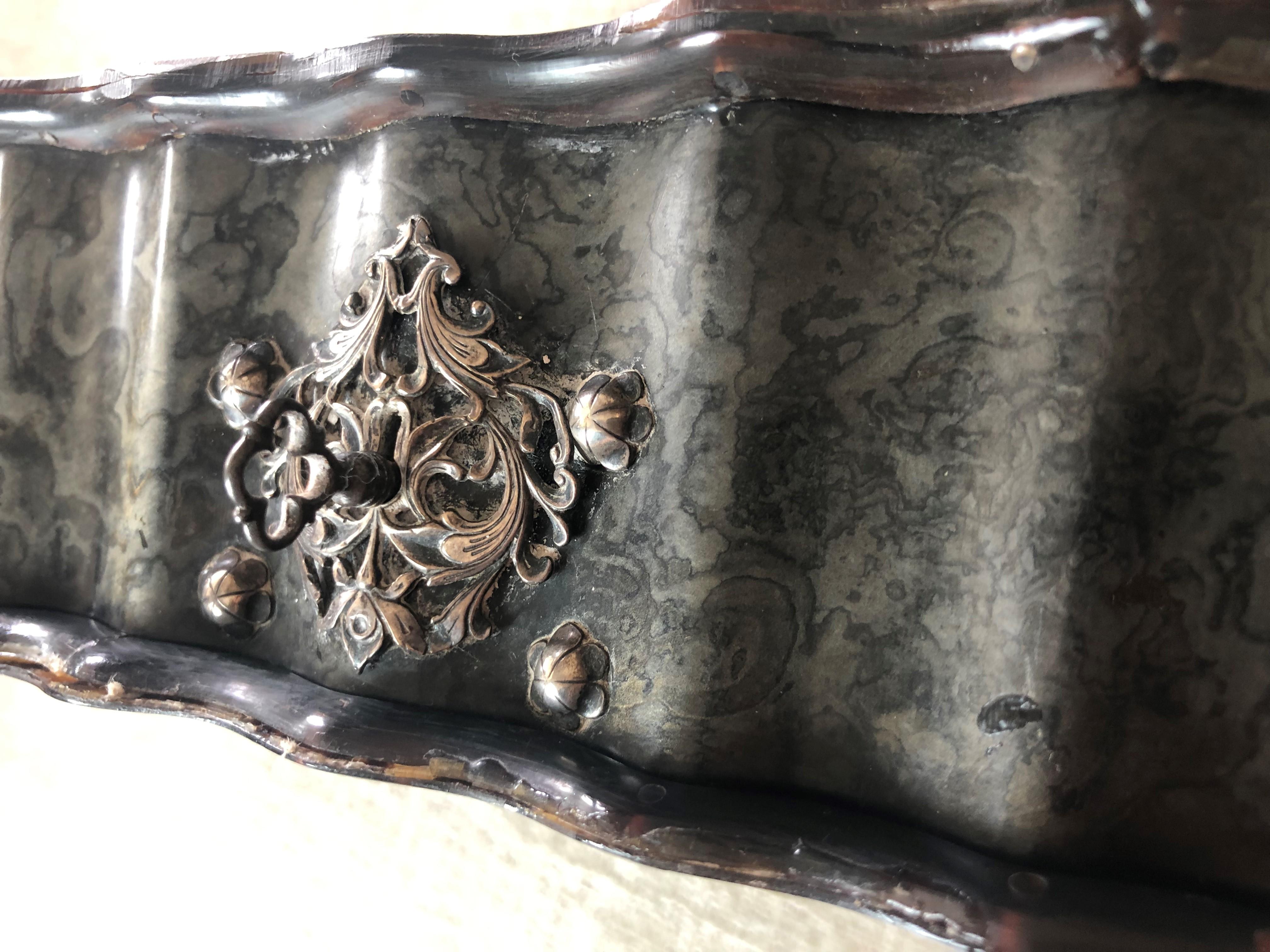 Late 19th C Faux Tortoieiseshell Cigar Box 5